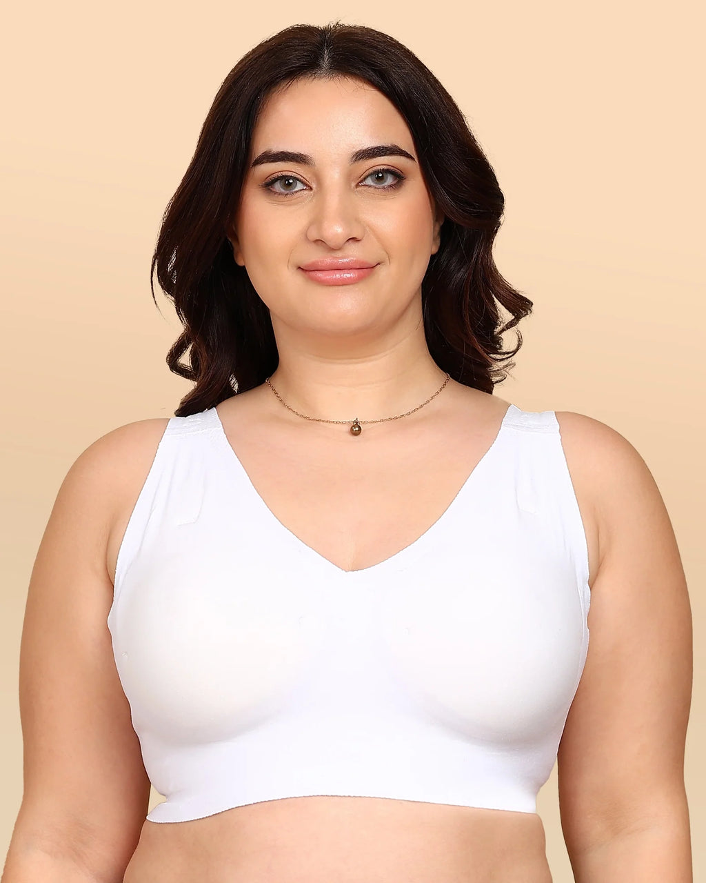 Swanz  Bonded Breathable Cotton Plus-Size Padded Full-Coverage Bra (TW-SB-918)