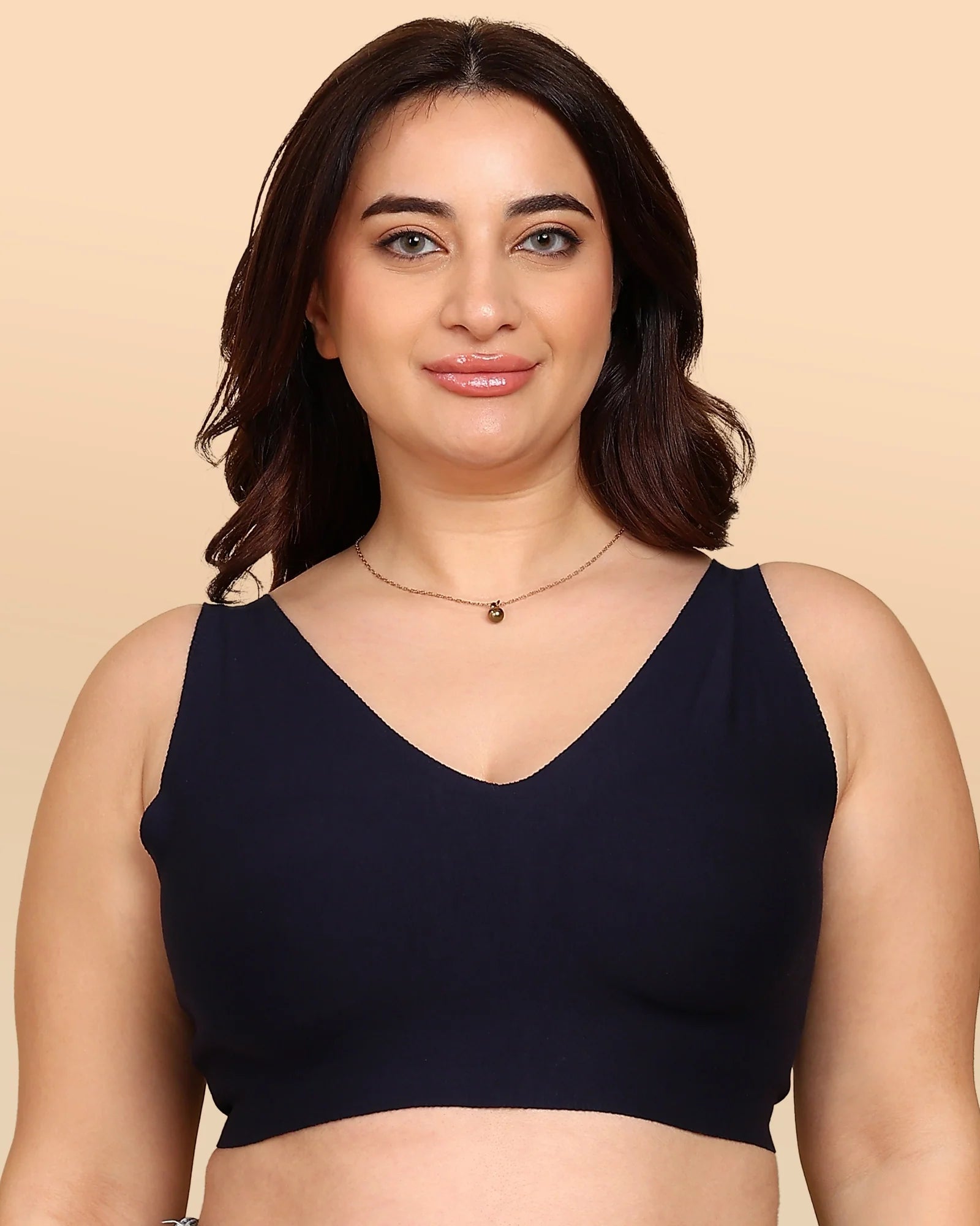 Swanz  Bonded Breathable Cotton Plus-Size Full-Coverage Bra with Hidden Concealer (TW-SB-915)