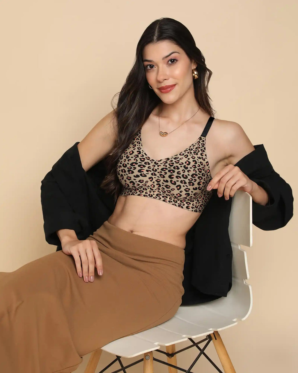 Swanz  Bonded Printed Full-Coverage Padded Bra (SB-68 PR)