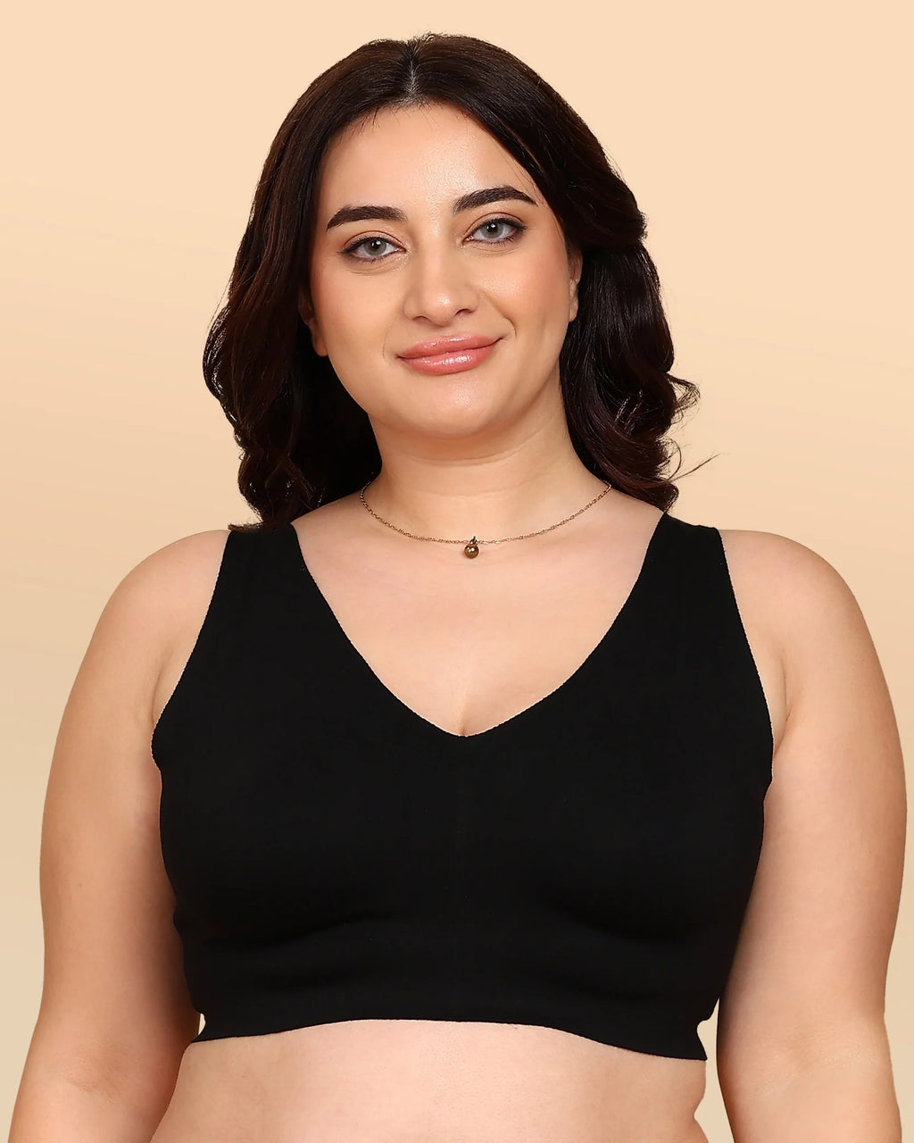 Swanz  Bonded Breathable Cotton Non-Padded Full-Coverage Bra with Hidden Concealer (SB-935)