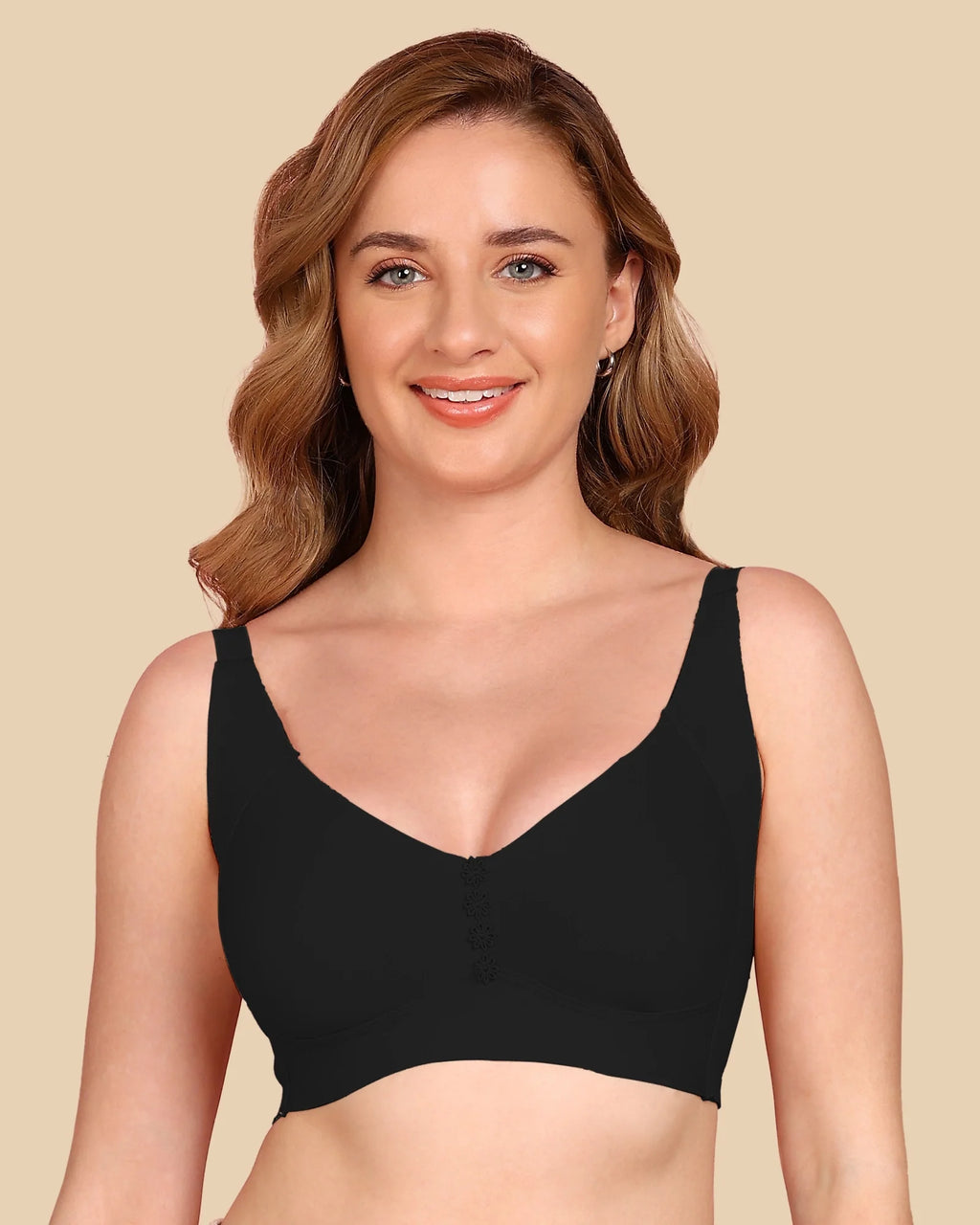 Swanz  Bonded Breathable Cotton Plus-Size Non-Padded M-Frame Minimiser with Hidden Concealer (SB-9303)