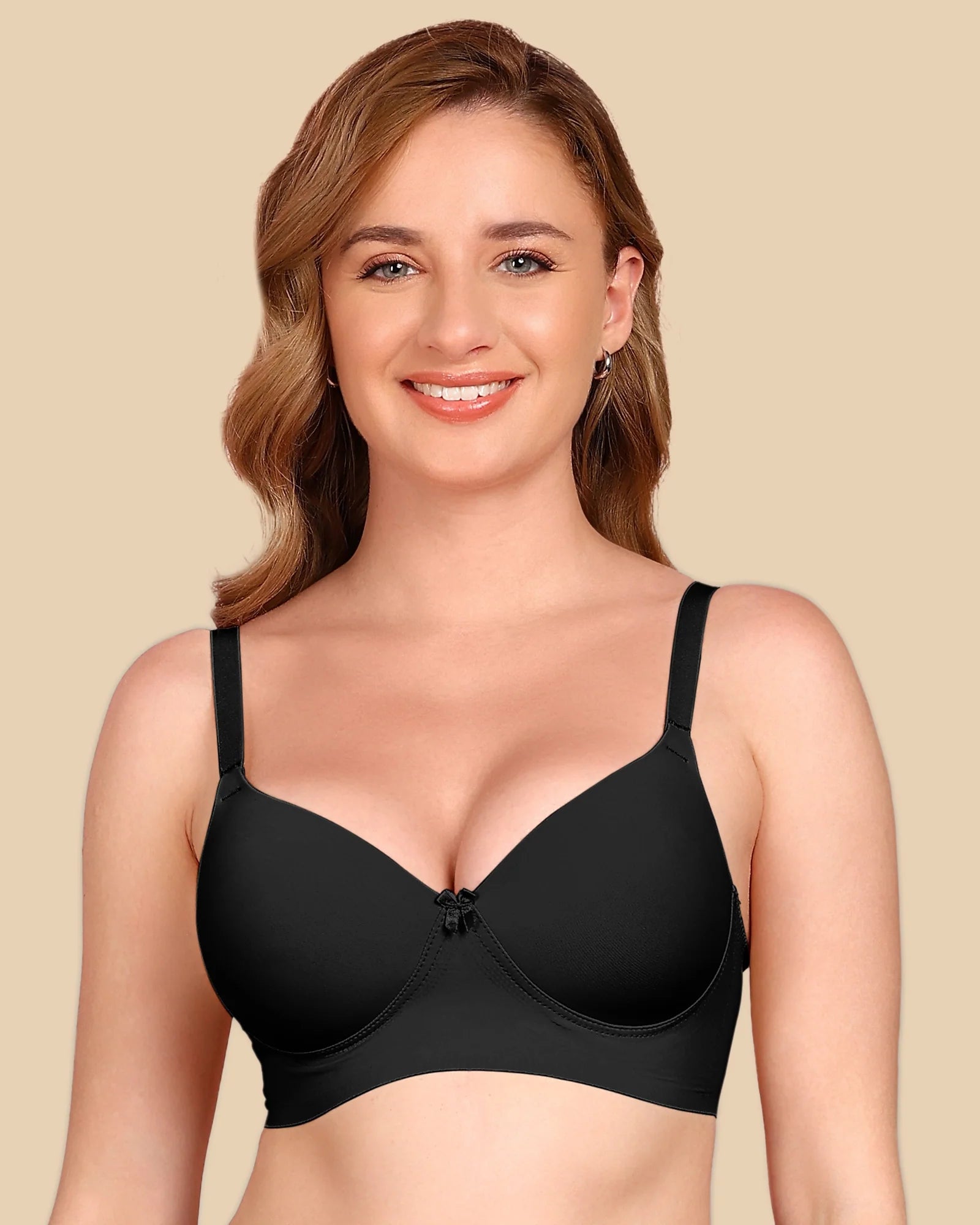 Swanz  Bonded Polyamide Lightly Padded Bra (Level 1 Padding) (SB-95991)