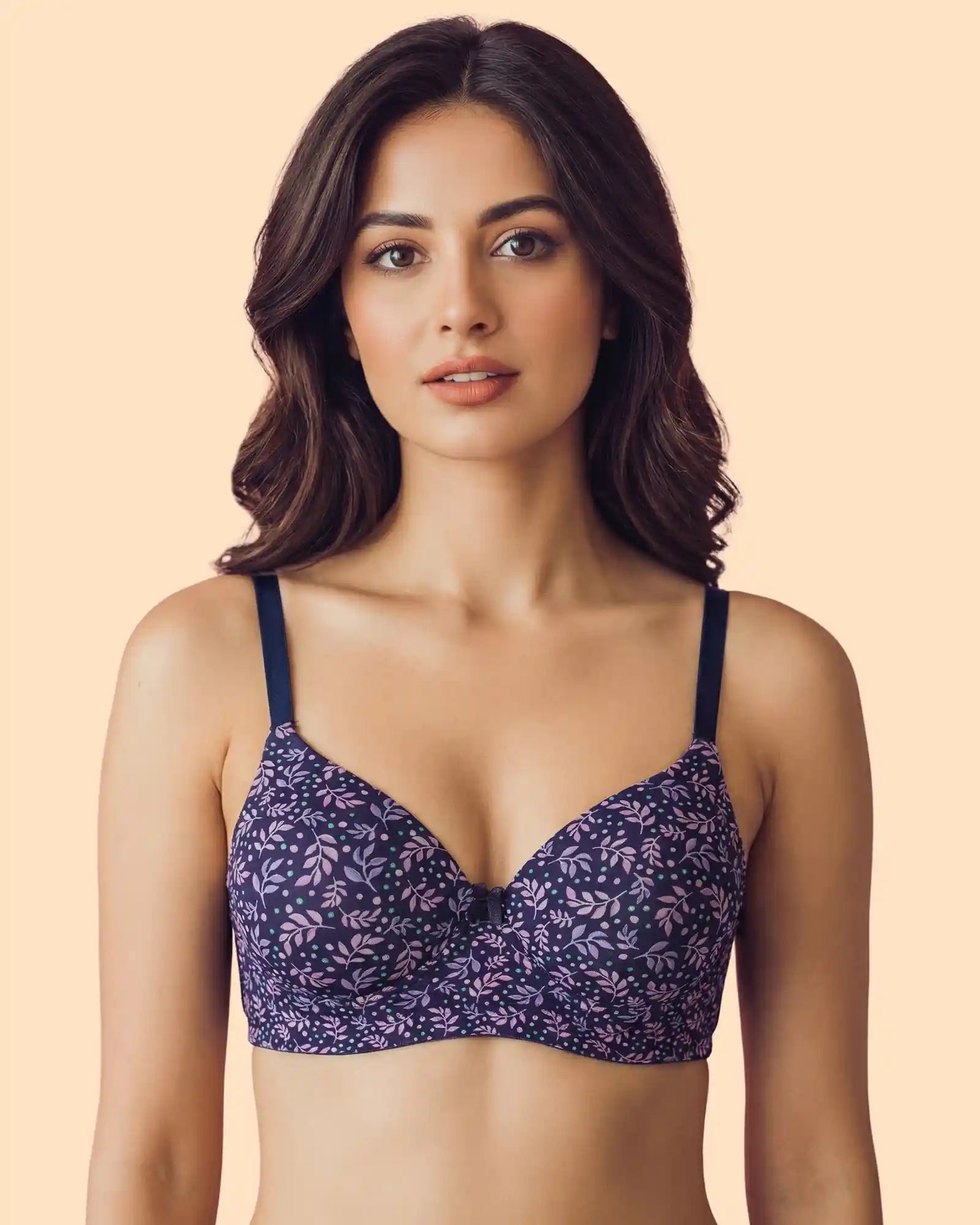 Everyday Lightly Padded Polyamide Printed Bonded Bra (TW-SB-59928)