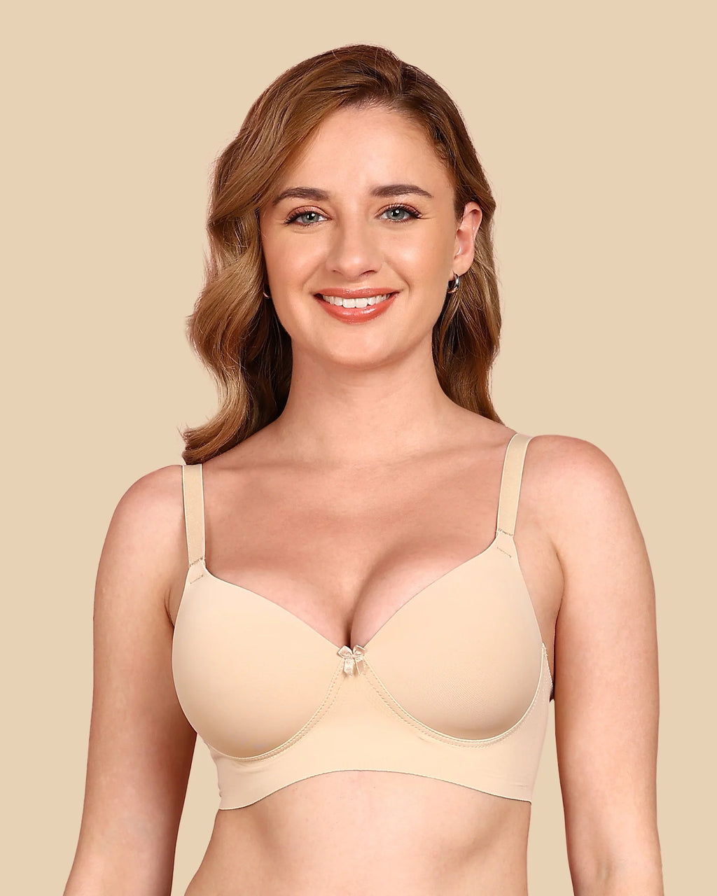 Swanz  Bonded Polyamide Lightly Padded Bra (Level 1 Padding) (SB-95991)