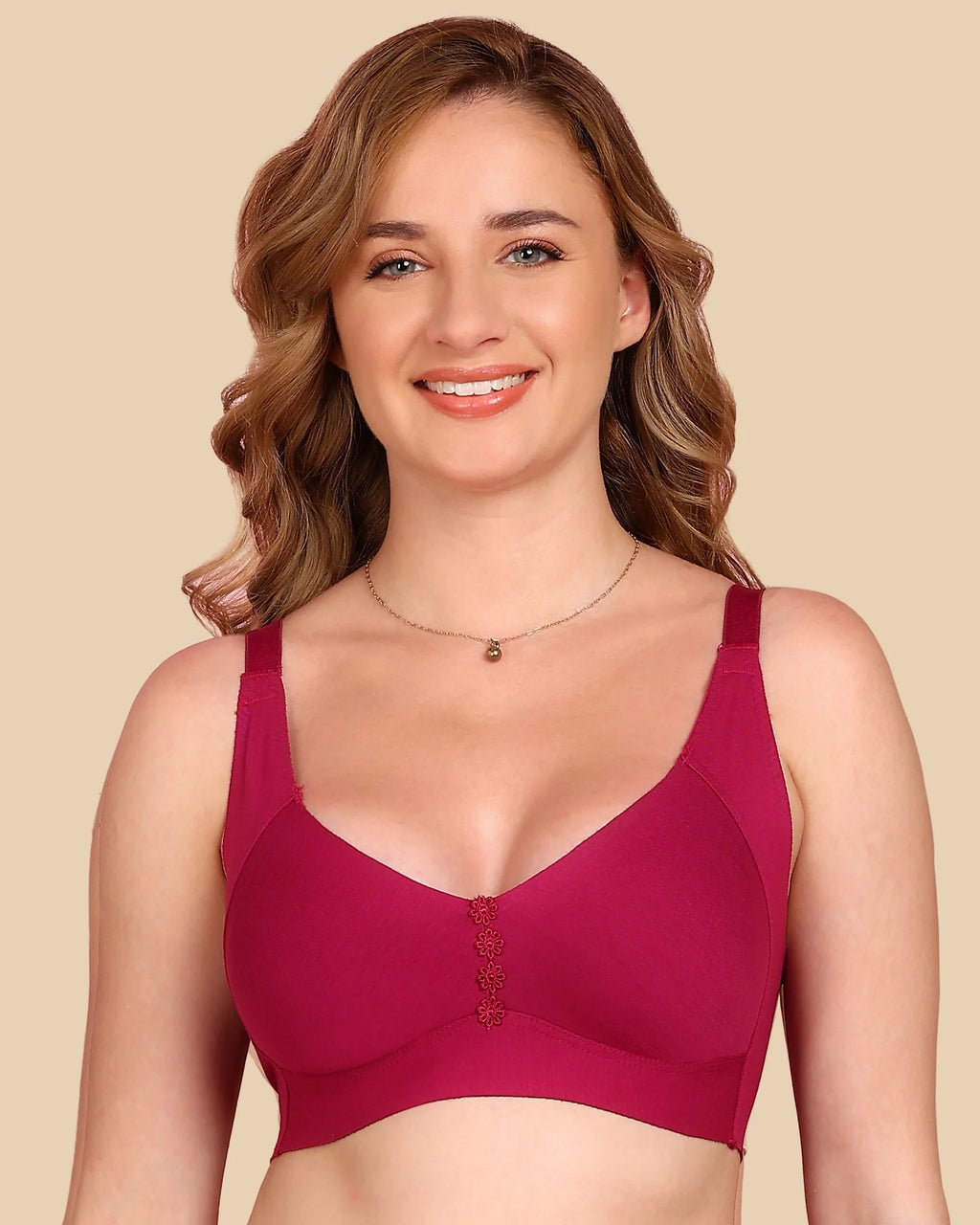 Swanz  Bonded Breathable Cotton Plus-Size Non-Padded M-Frame Minimiser with Hidden Concealer (SB-9303)