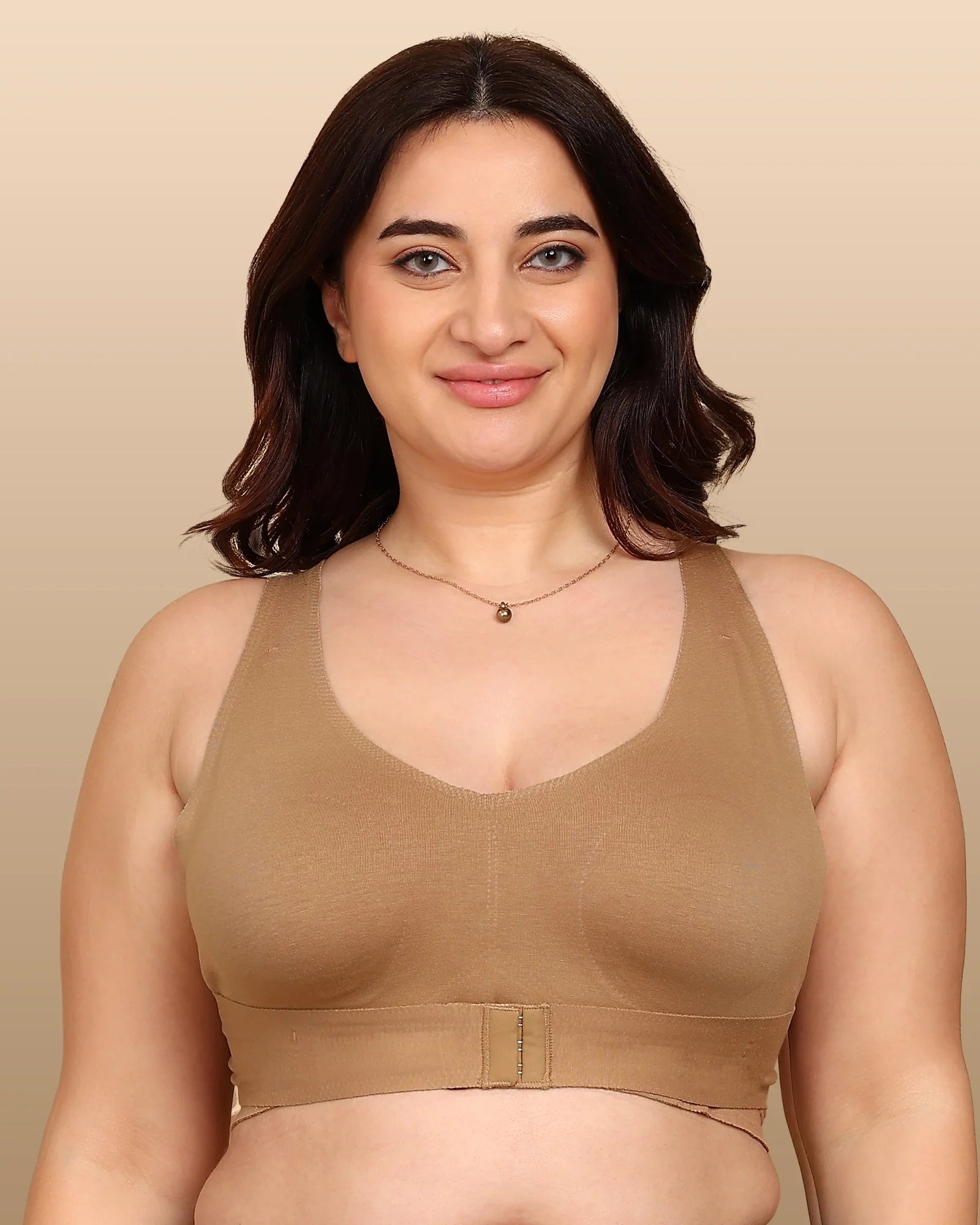 Swanz  Bonded Breathable Cotton Non-Padded Gym Bra with Posture Support (SB-995)