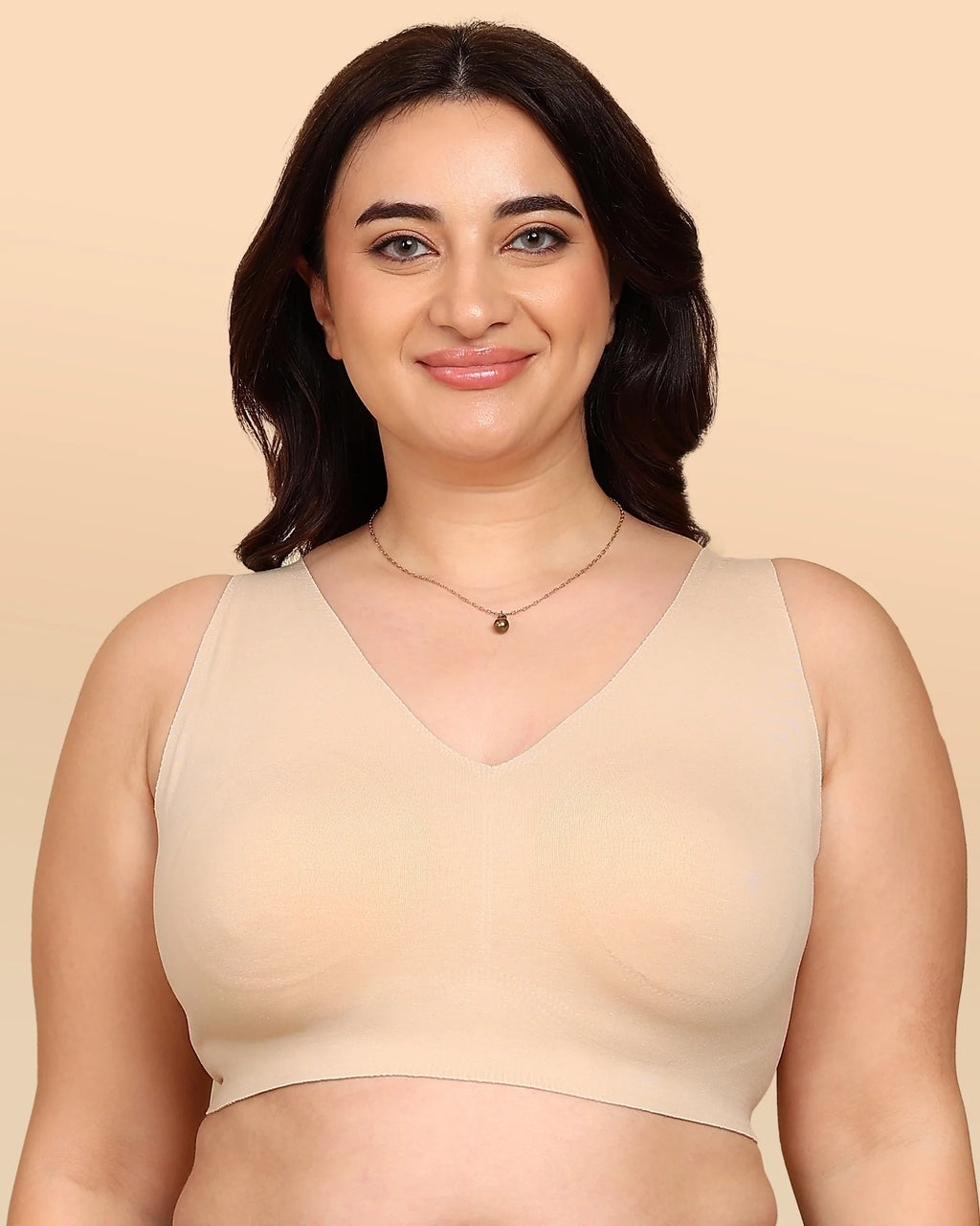 Swanz  Bonded Breathable Cotton Non-Padded Full-Coverage Bra with Hidden Concealer (SB-935)