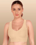 Swanz  Bonded Breathable Cotton Padded Gym Bra with Posture Support (TW-SB-997)