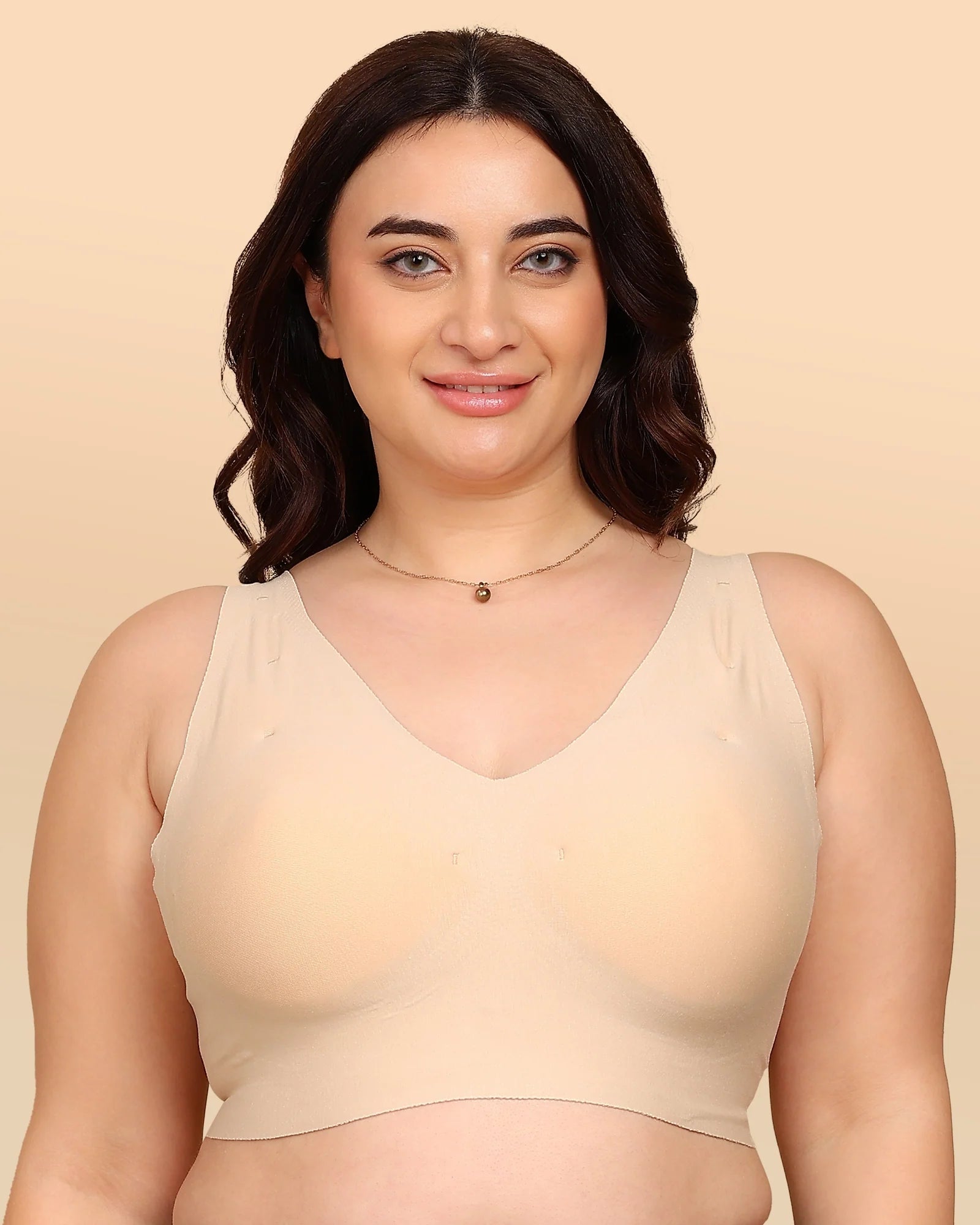 Swanz  Bonded Breathable Cotton Plus-Size Padded Full-Coverage Bra (TW-SB-918)