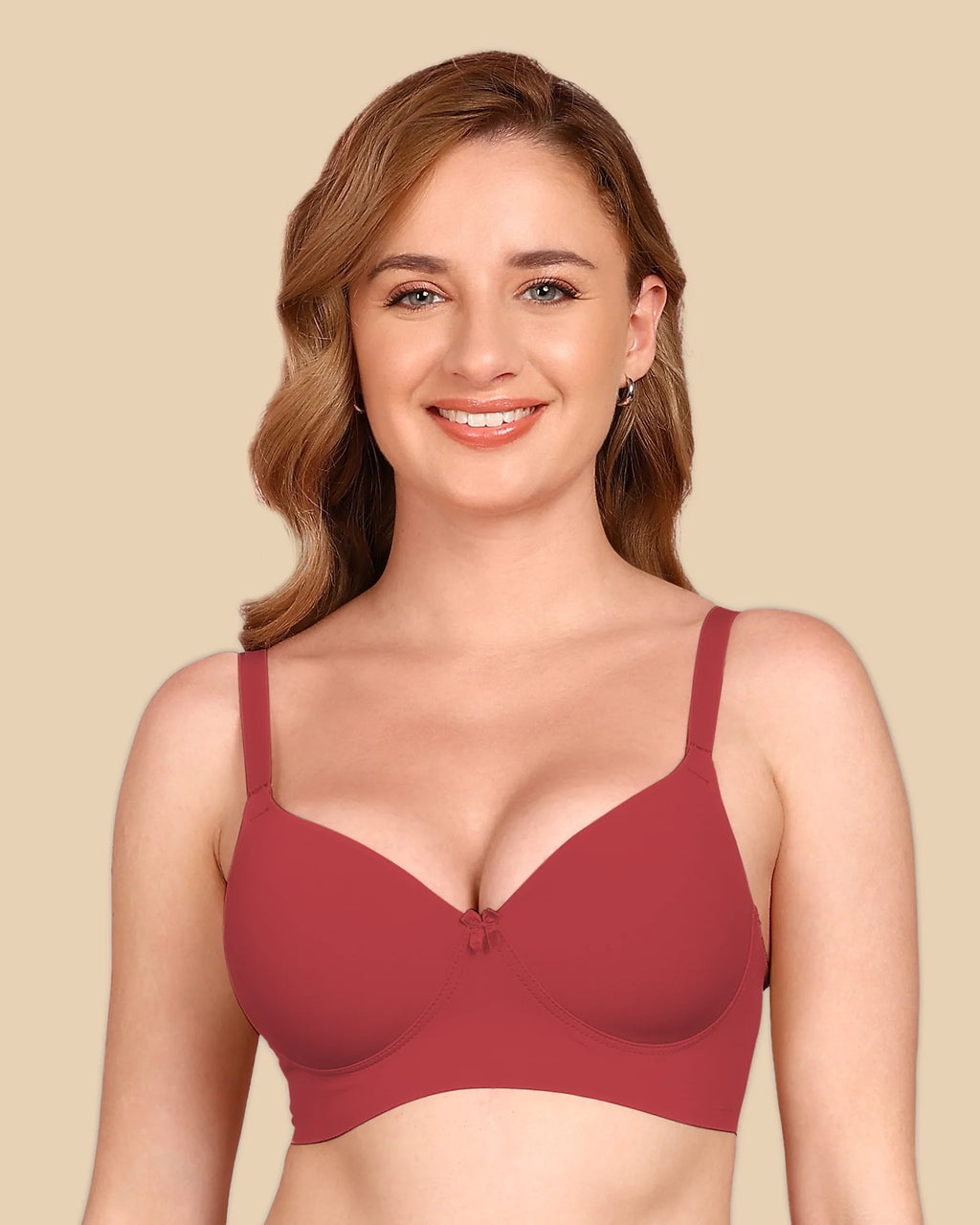Swanz  Bonded Polyamide Lightly Padded Bra (Level 1 Padding) (SB-95991)