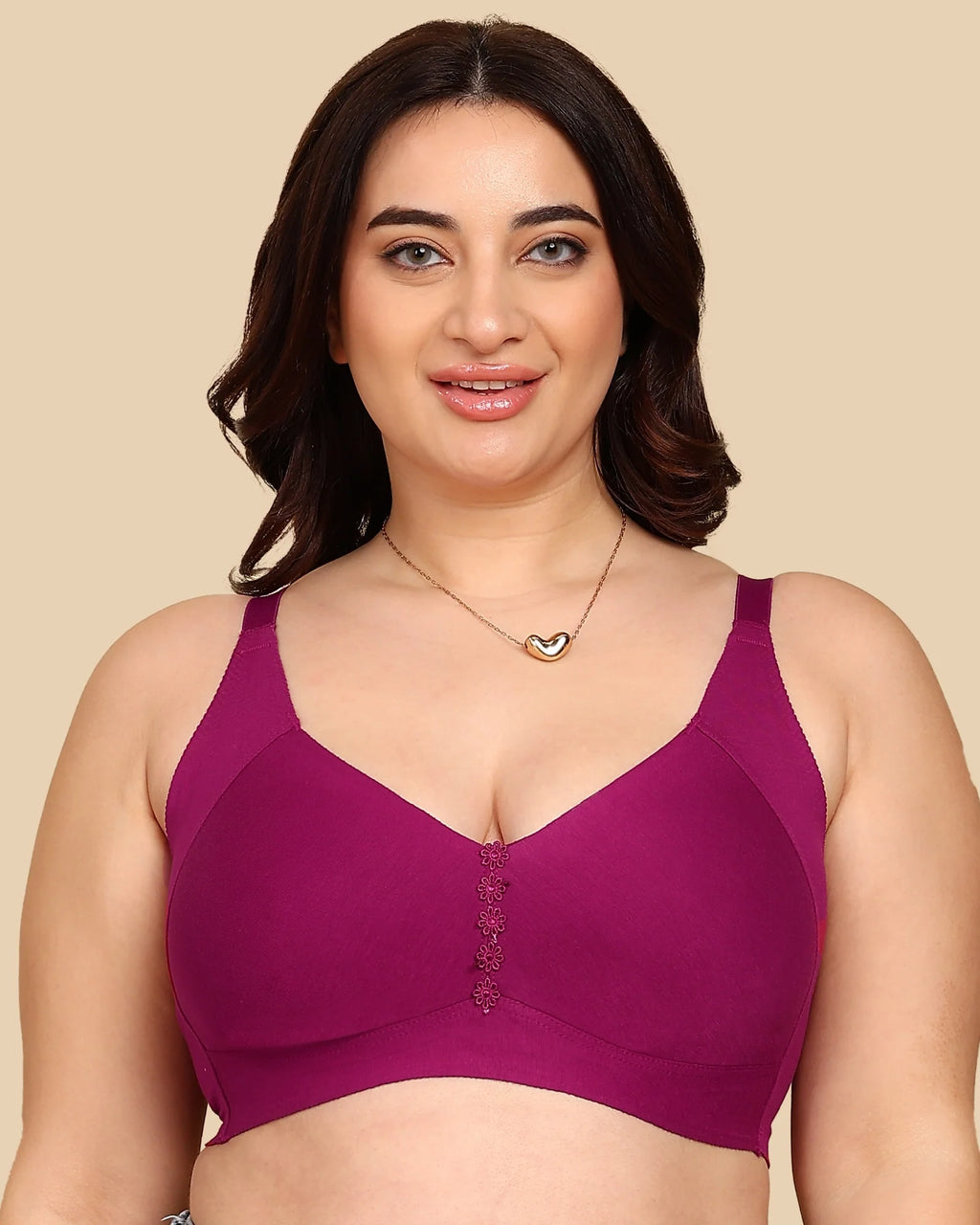 Swanz  Bonded Breathable Cotton Plus-Size Non-Padded M-Frame Minimiser with Hidden Concealer (SB-9303)