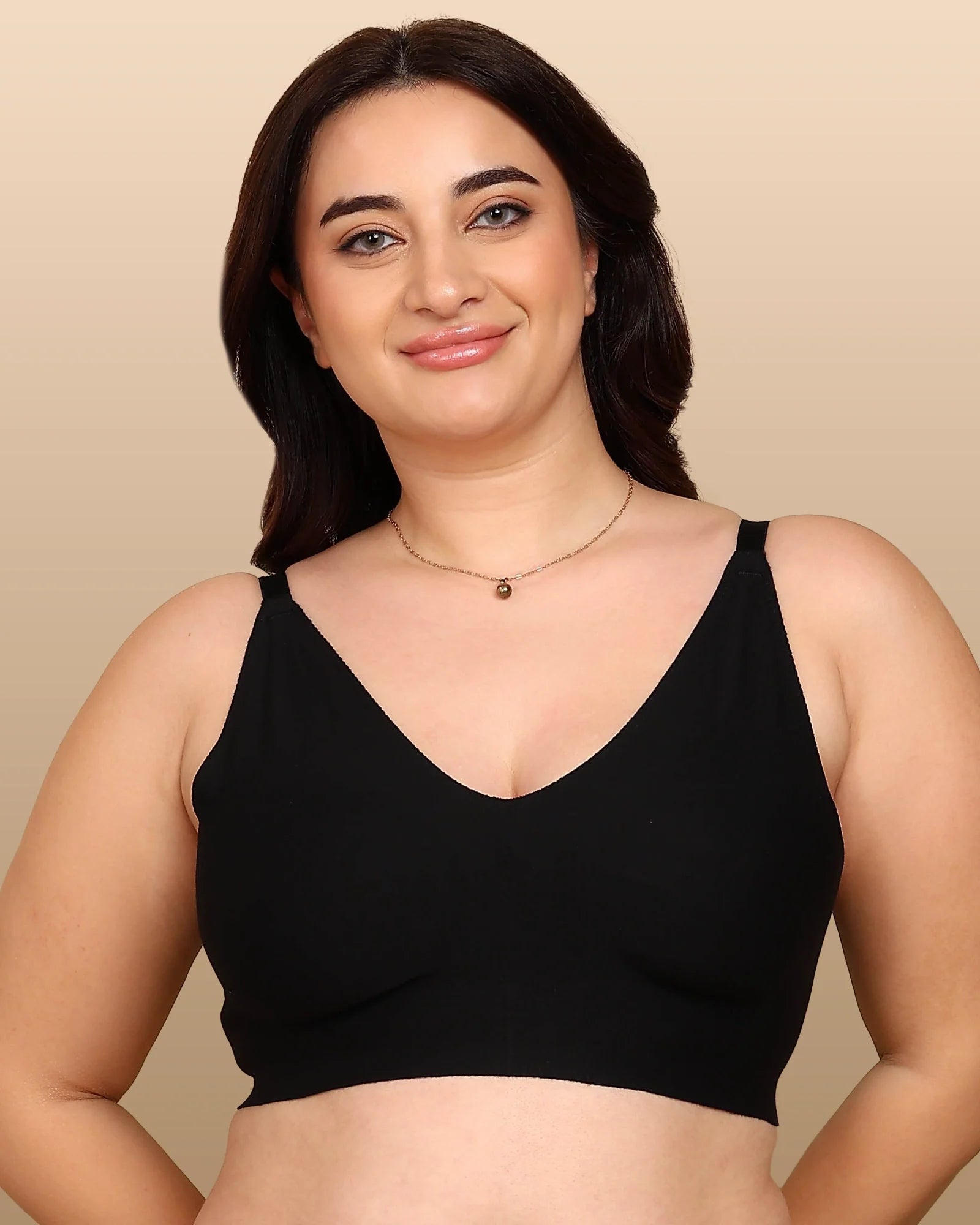 Swanz  Bonded Breathable Cotton Non-Padded Full-Coverage Bra with Hidden Concealer (SB-935)