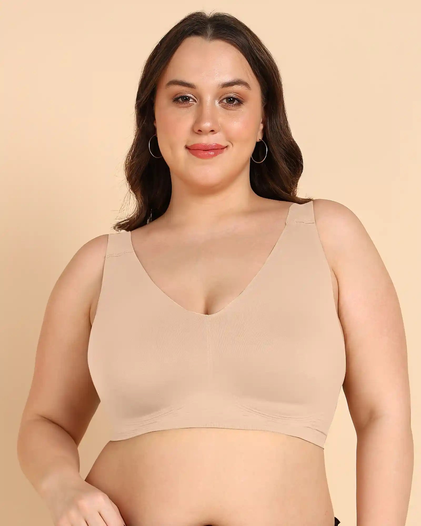 Swanz  Bonded Breathable Cotton Padded Full-Coverage Bra (SB-938-Skin)