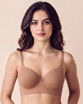 Cotton Non-wired Maximiser Push-Up Bonded Bra (Level-2 Padding) with 3/4th Coverage (SB-97015) (Fawn)