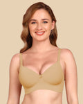 Swanz  Bonded Polyamide Lightly Padded Bra (Level 1 Padding) (SB-95991) (Fawn)