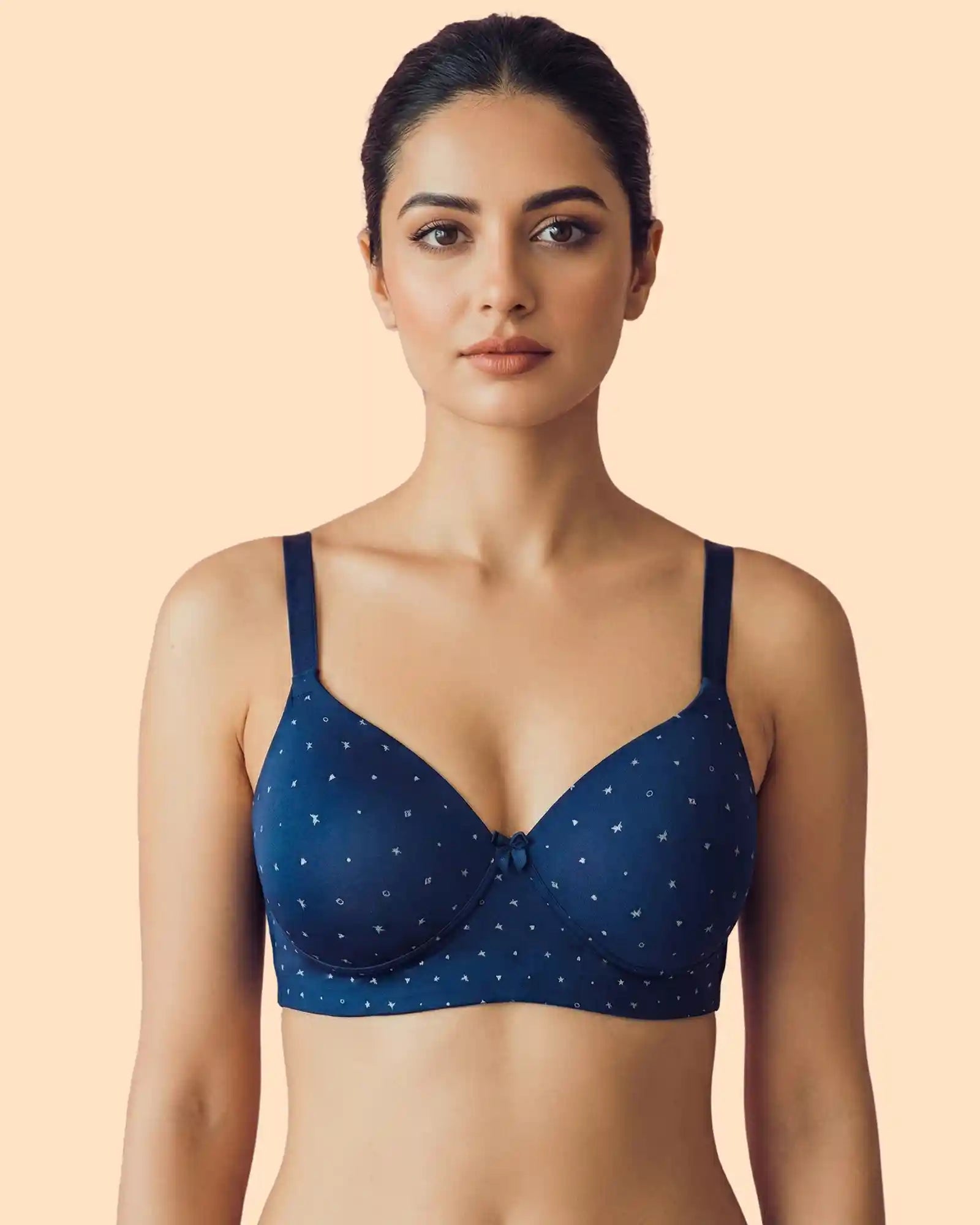 Everyday Lightly Padded Polyamide Printed Bonded Bra (TW-SB-59929)
