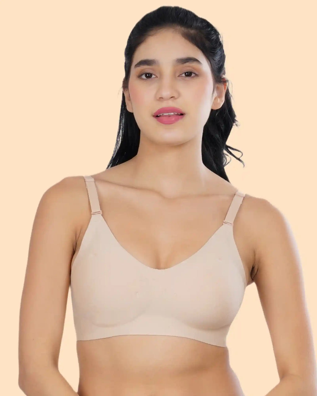 Cotton Padded Bonded Backless Everyday  Bra (TW-SB-9851-Skin)