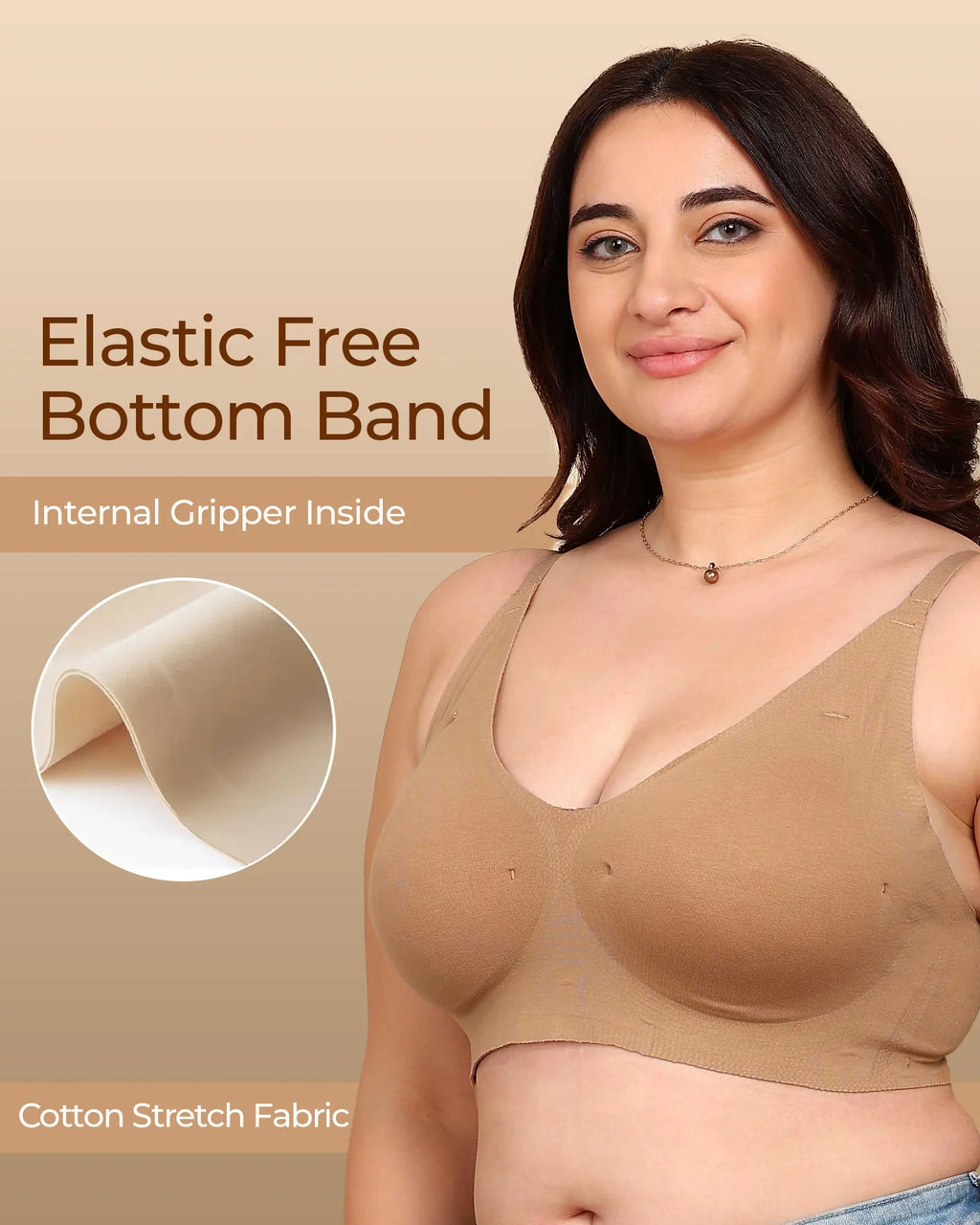 Swanz  Bonded Breathable Cotton Padded Full-Coverage Bra (SB-938)