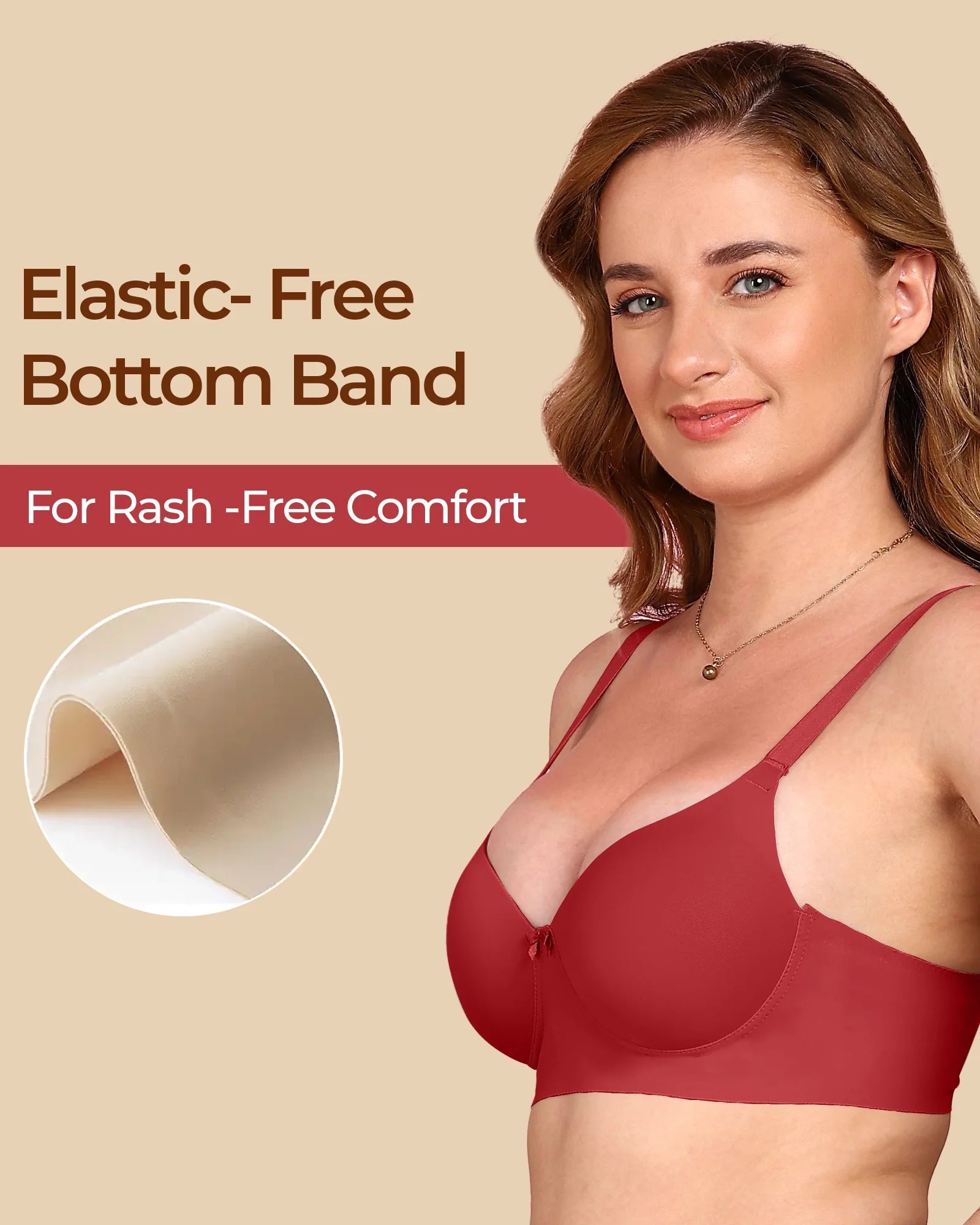 Swanz  Bonded Polyamide Push-Up 3/4 Coverage Bra (Level 3 Padding) (SB-95301)