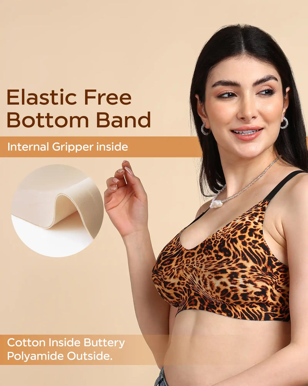Swanz  Bonded Printed Full-Coverage Padded Bra (SB-6827 PR)