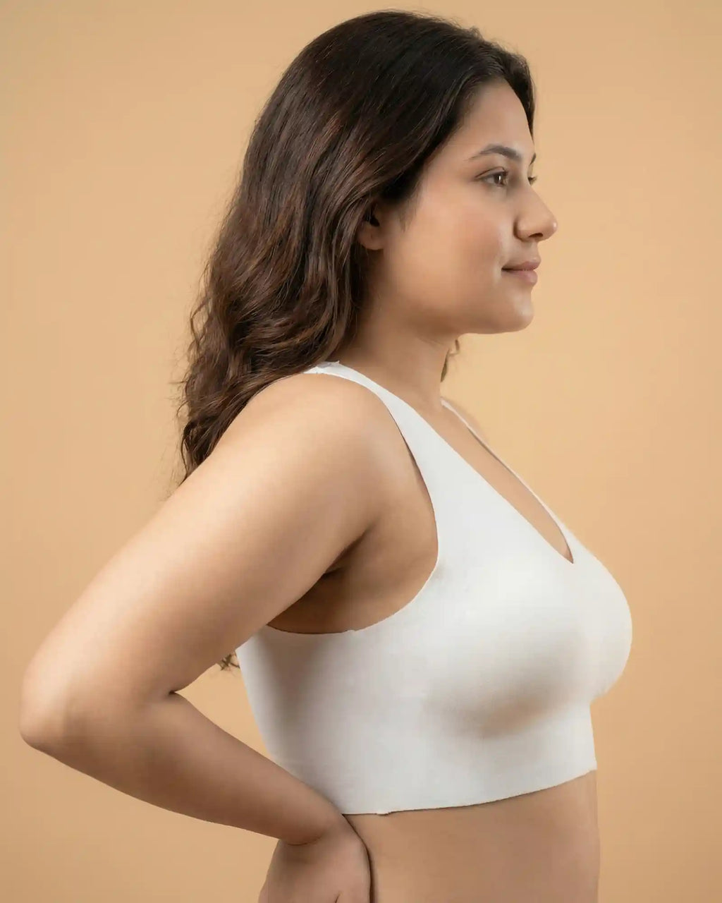 Cotton Non-Padded Full Coverage Bonded Bra (SB-935-White)