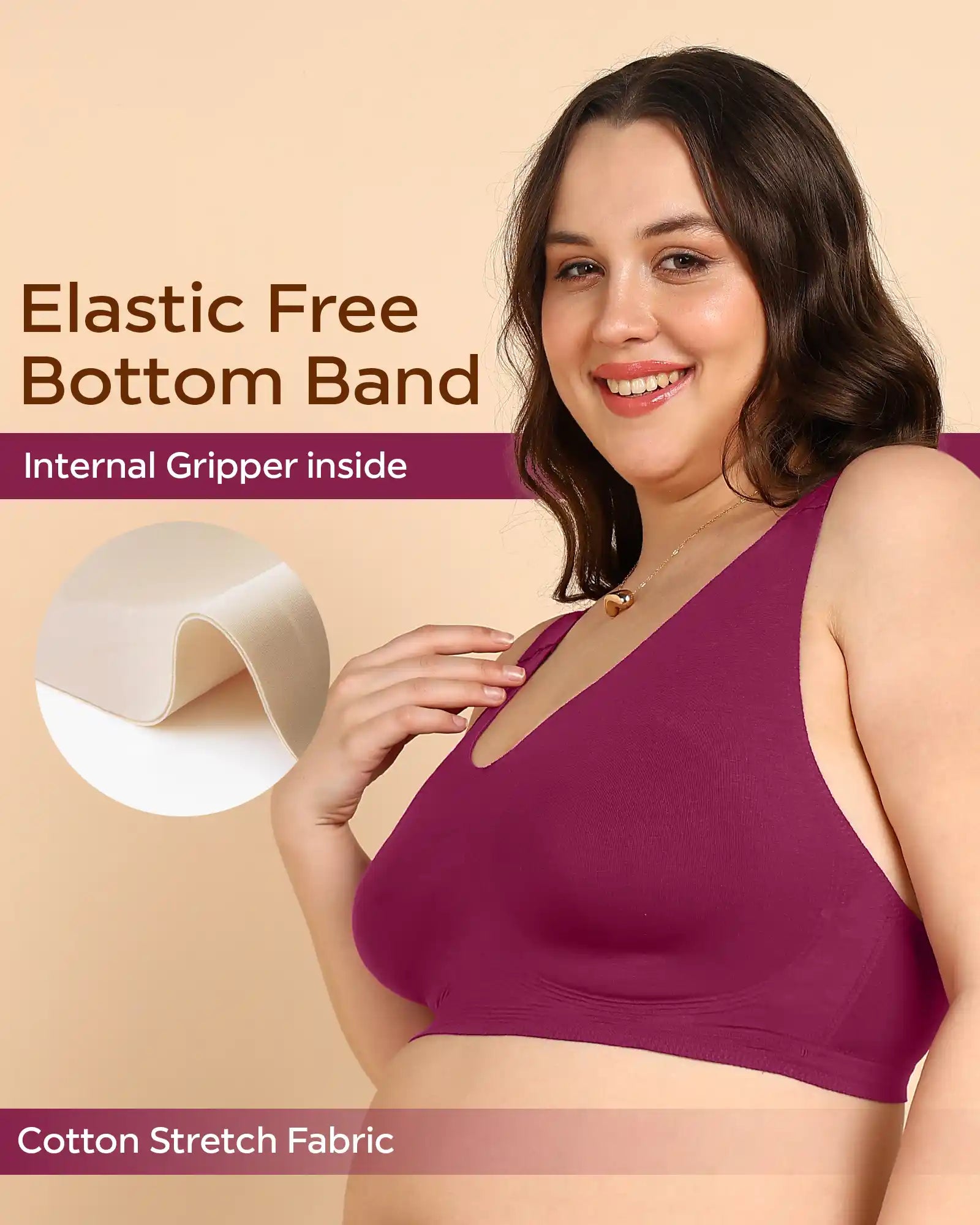 Swanz  Bonded Breathable Cotton Padded Full-Coverage Bra (SB-938)