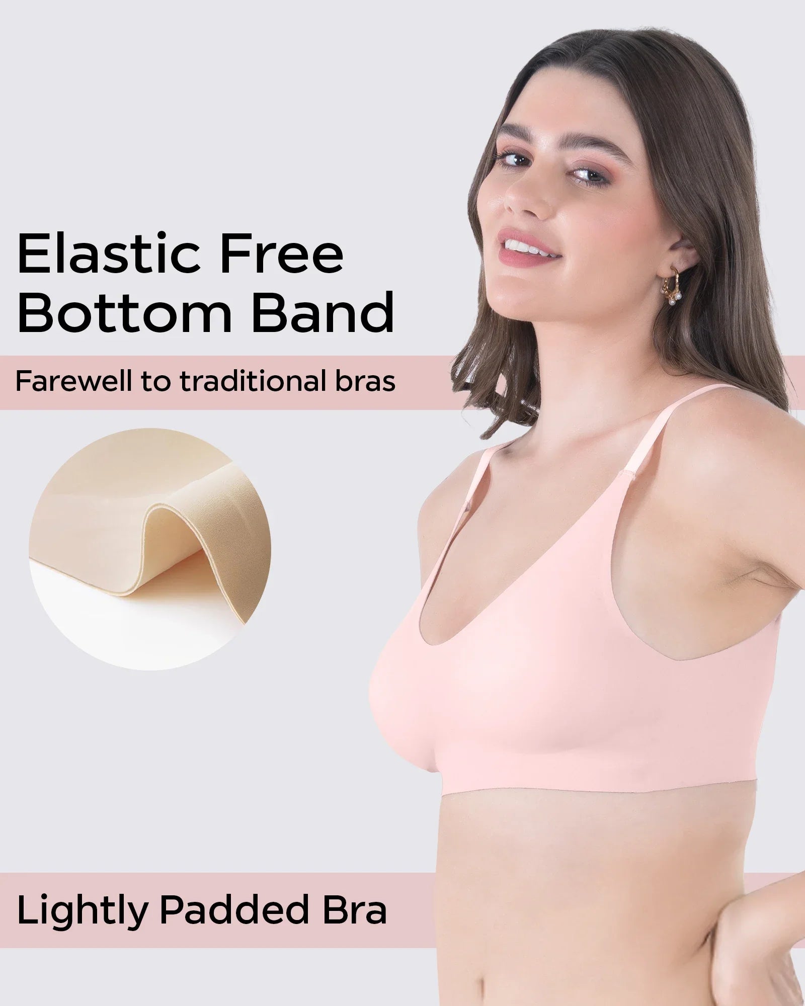 Swanz  Bonded Polyamide Full-Coverage Padded Bra (SB-968)