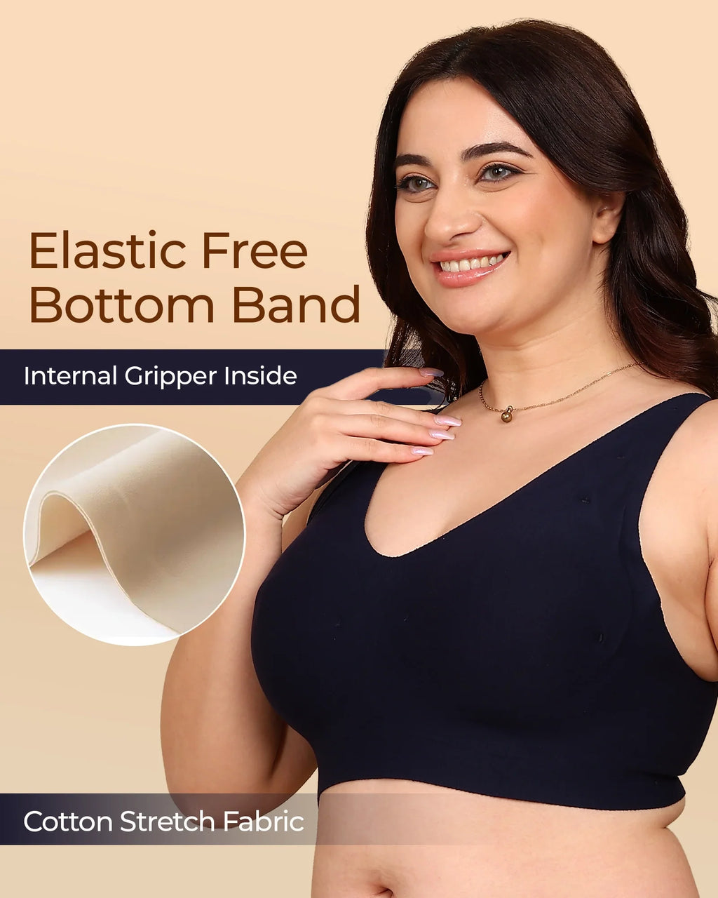 Swanz  Bonded Breathable Cotton Padded Full-Coverage Bra (SB-938)