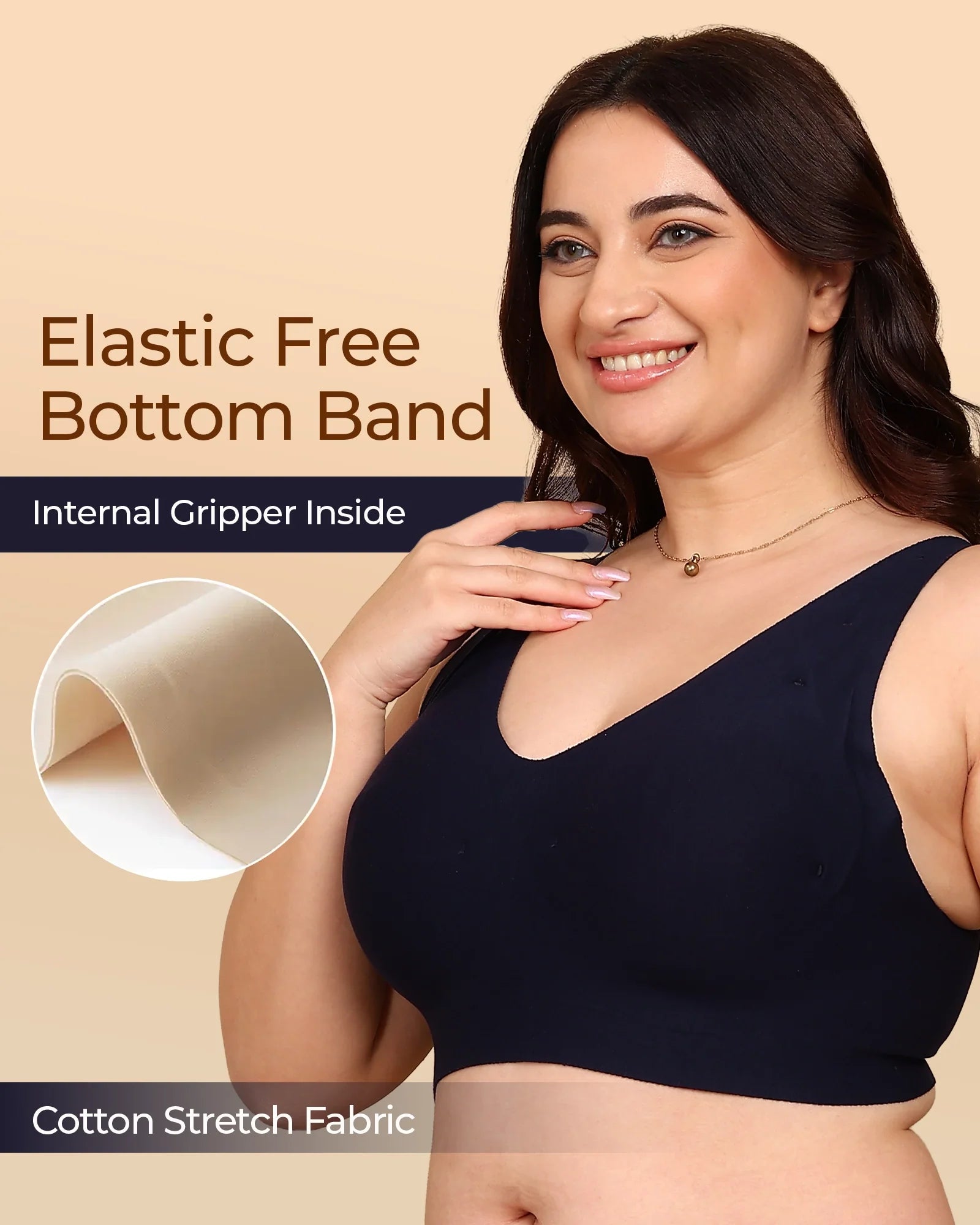 Swanz  Bonded Breathable Cotton Padded Full-Coverage Bra (SB-938)