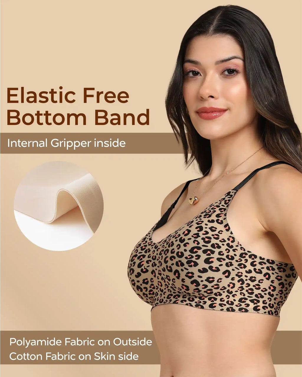 Swanz  Bonded Printed Full-Coverage Padded Bra (SB-68 PR)