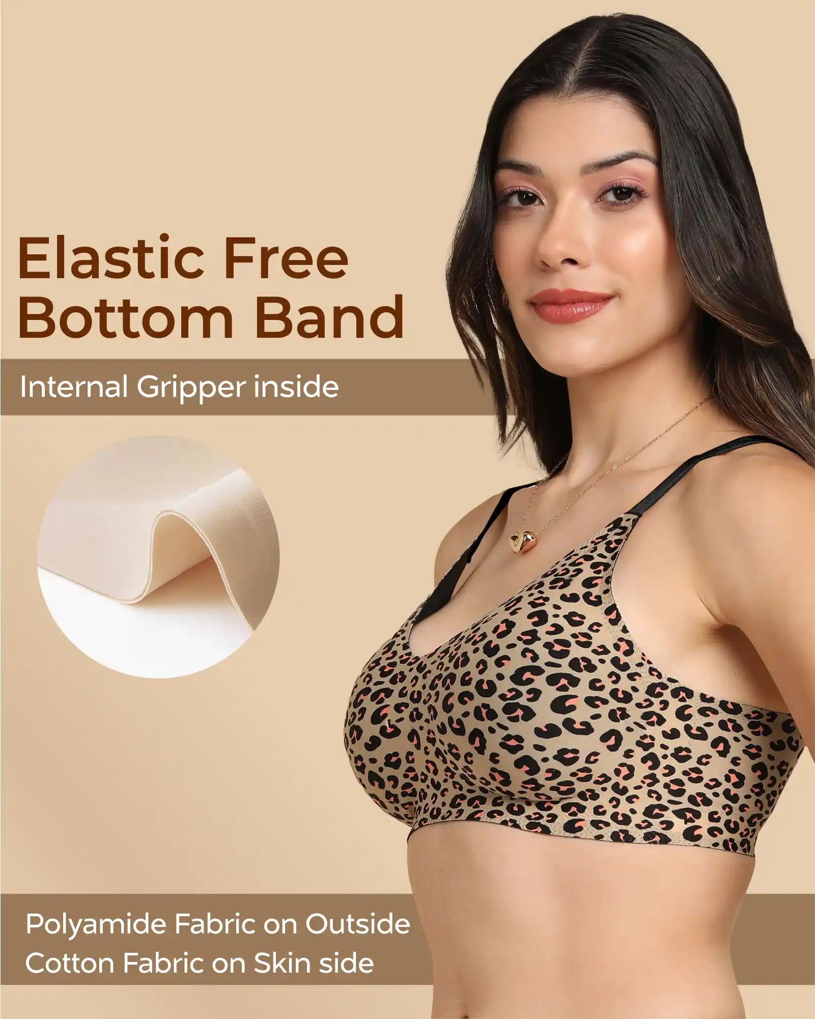 Swanz  Bonded Printed Full-Coverage Padded Bra (SB-68 PR)