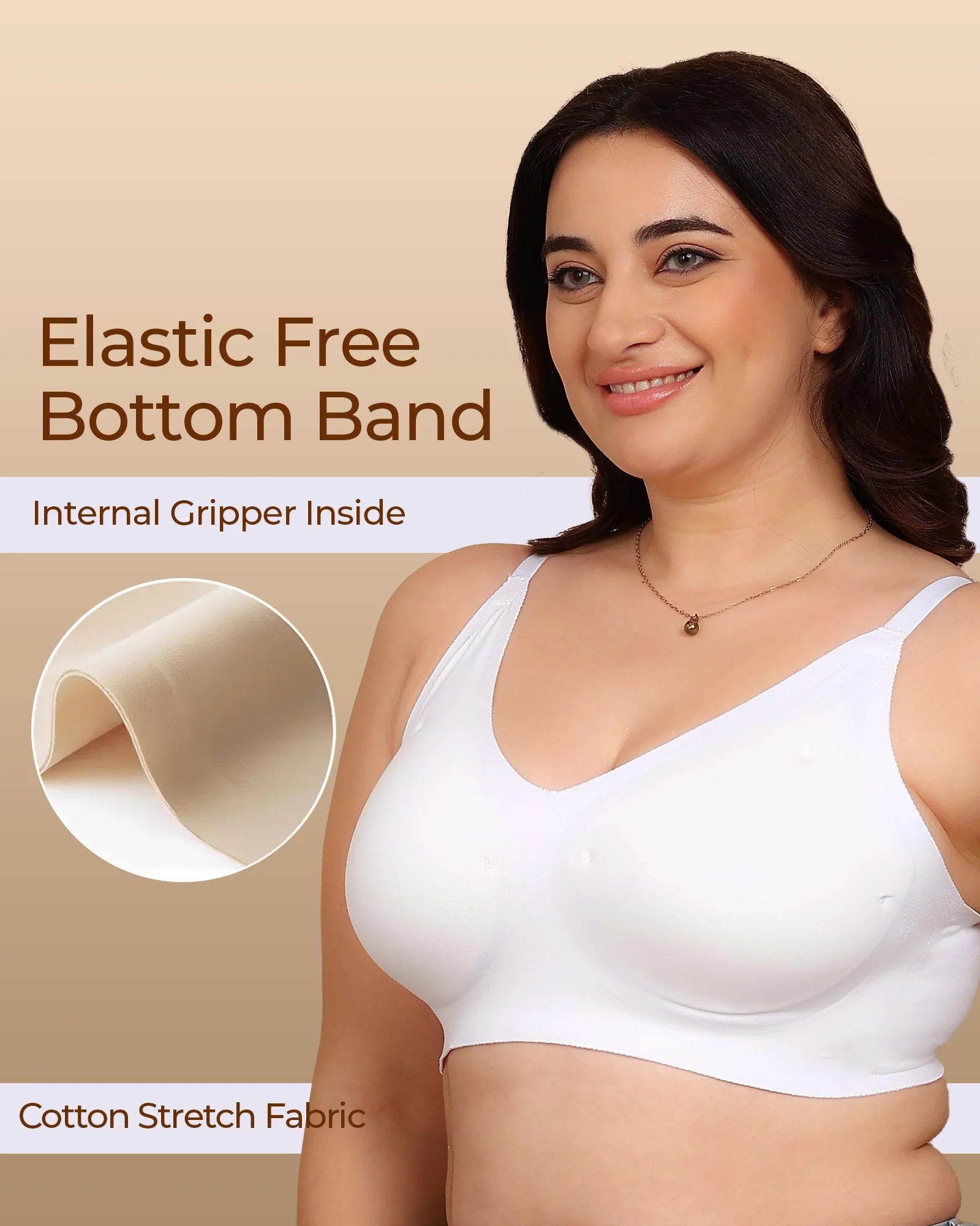 Swanz  Bonded Breathable Cotton Padded Full-Coverage Bra (SB-938)