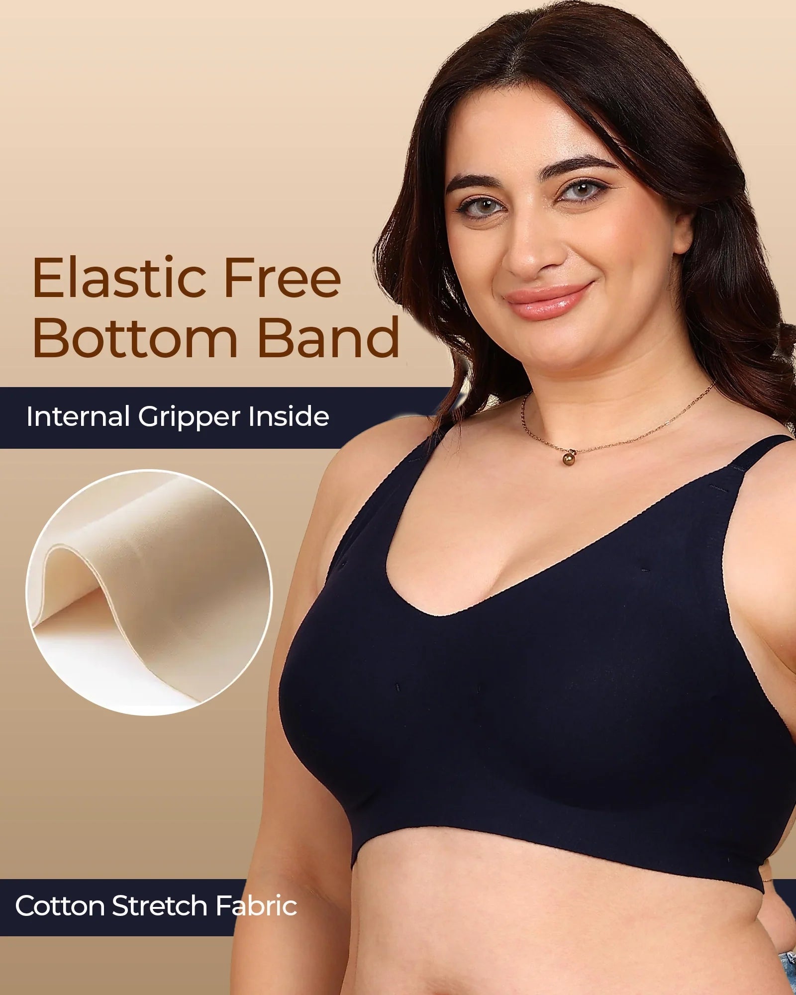 Swanz  Bonded Breathable Cotton Padded Full-Coverage Bra (SB-938)