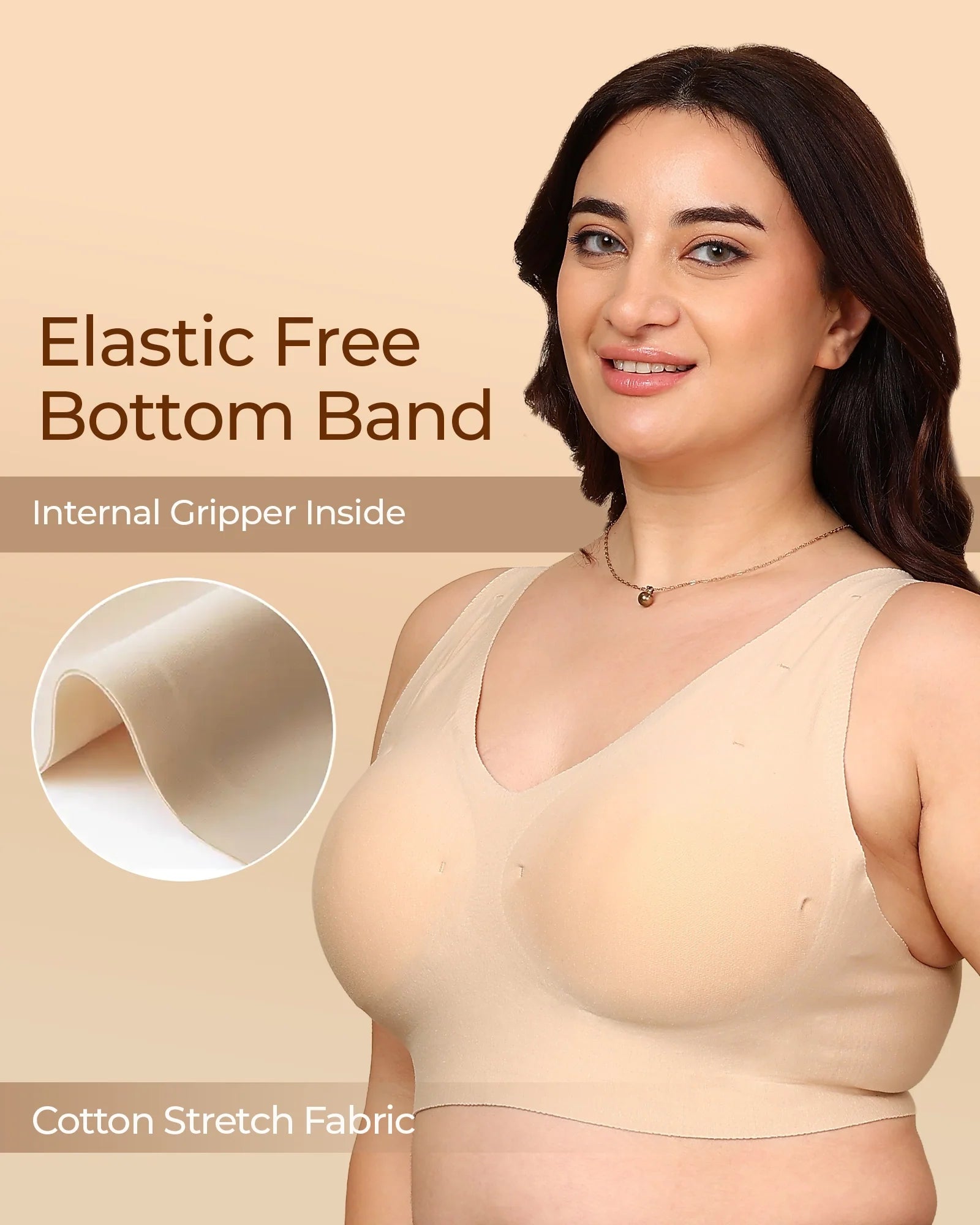 Swanz  Bonded Breathable Cotton Padded Full-Coverage Bra (SB-938)