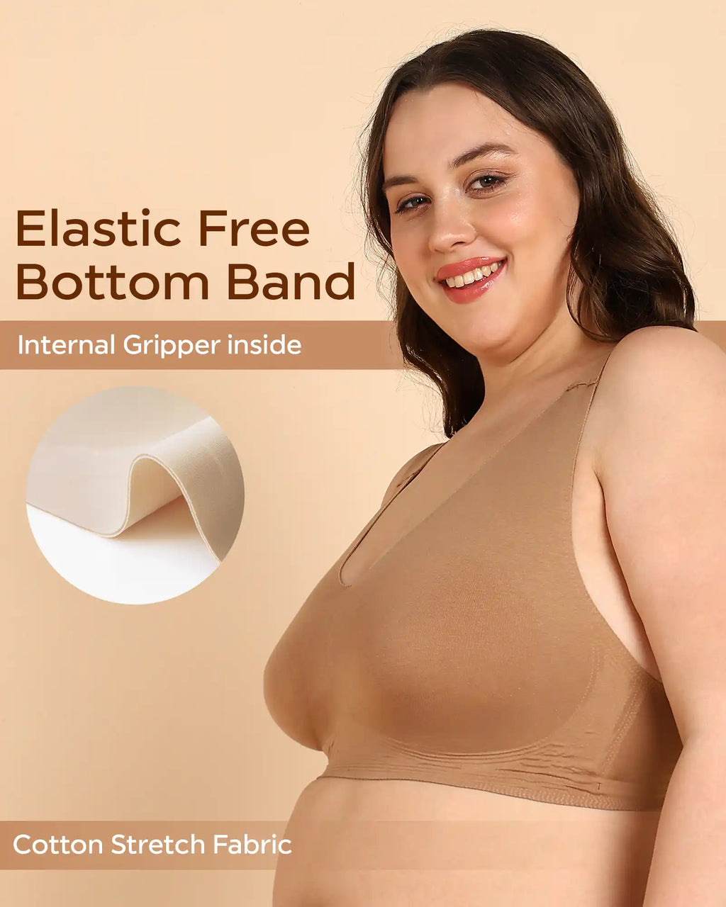 Swanz  Bonded Breathable Cotton Padded Full-Coverage Bra (SB-938)