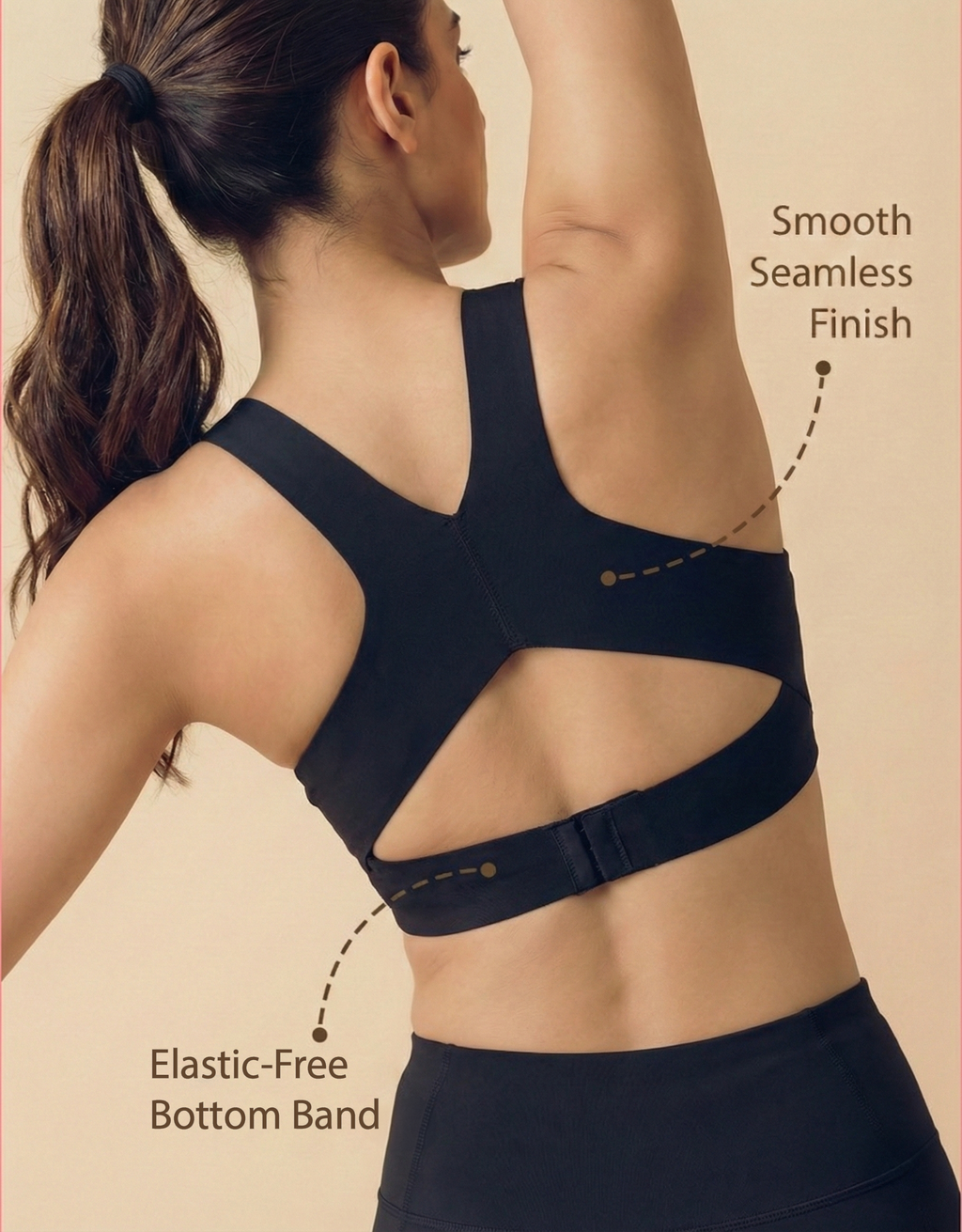 Bonded Gym Bra with Crisscross Back | Padded | Breathable Cotton  (SB-997)
