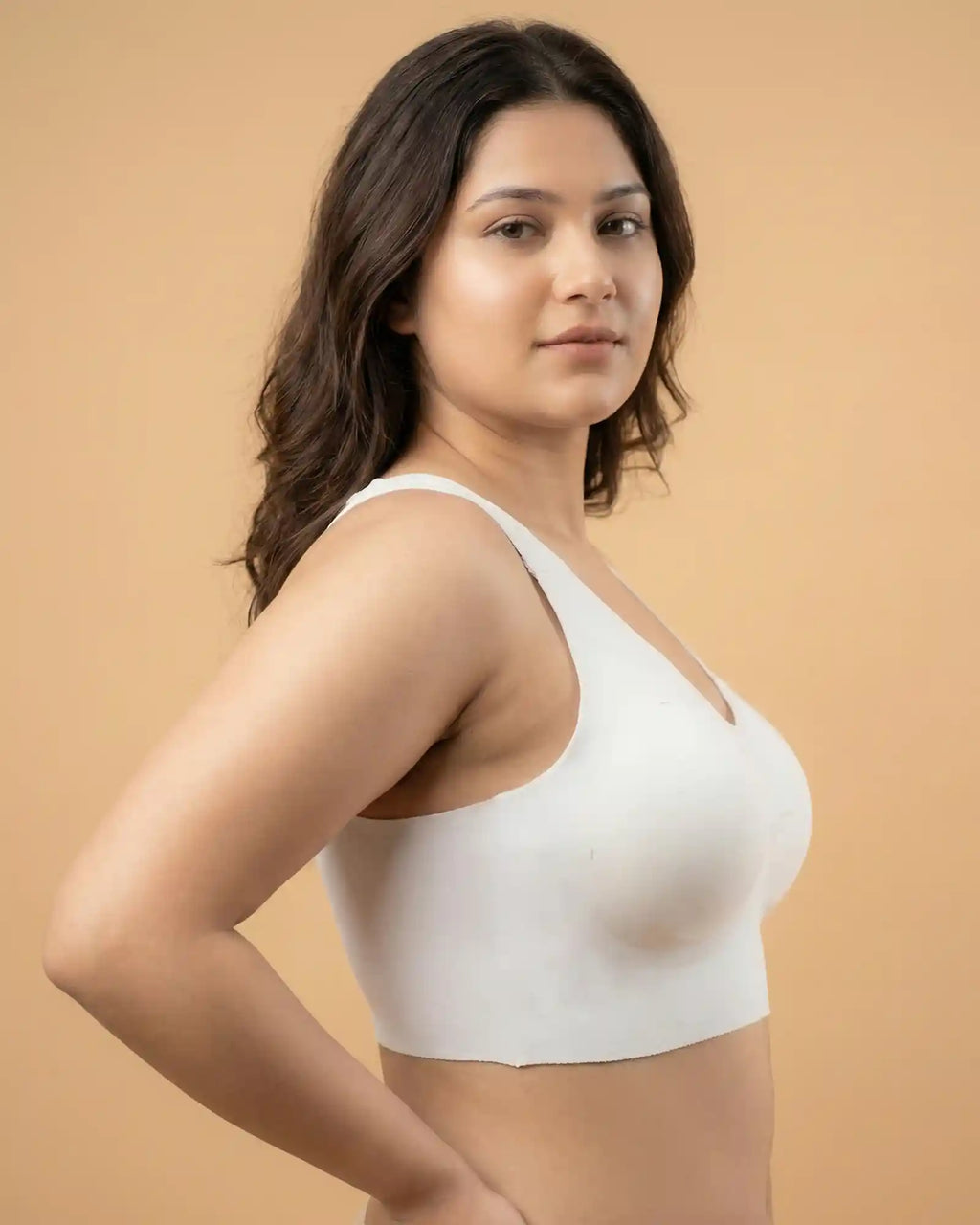 Cotton Padded Full Coverage Bonded Bra (SB-938-White)