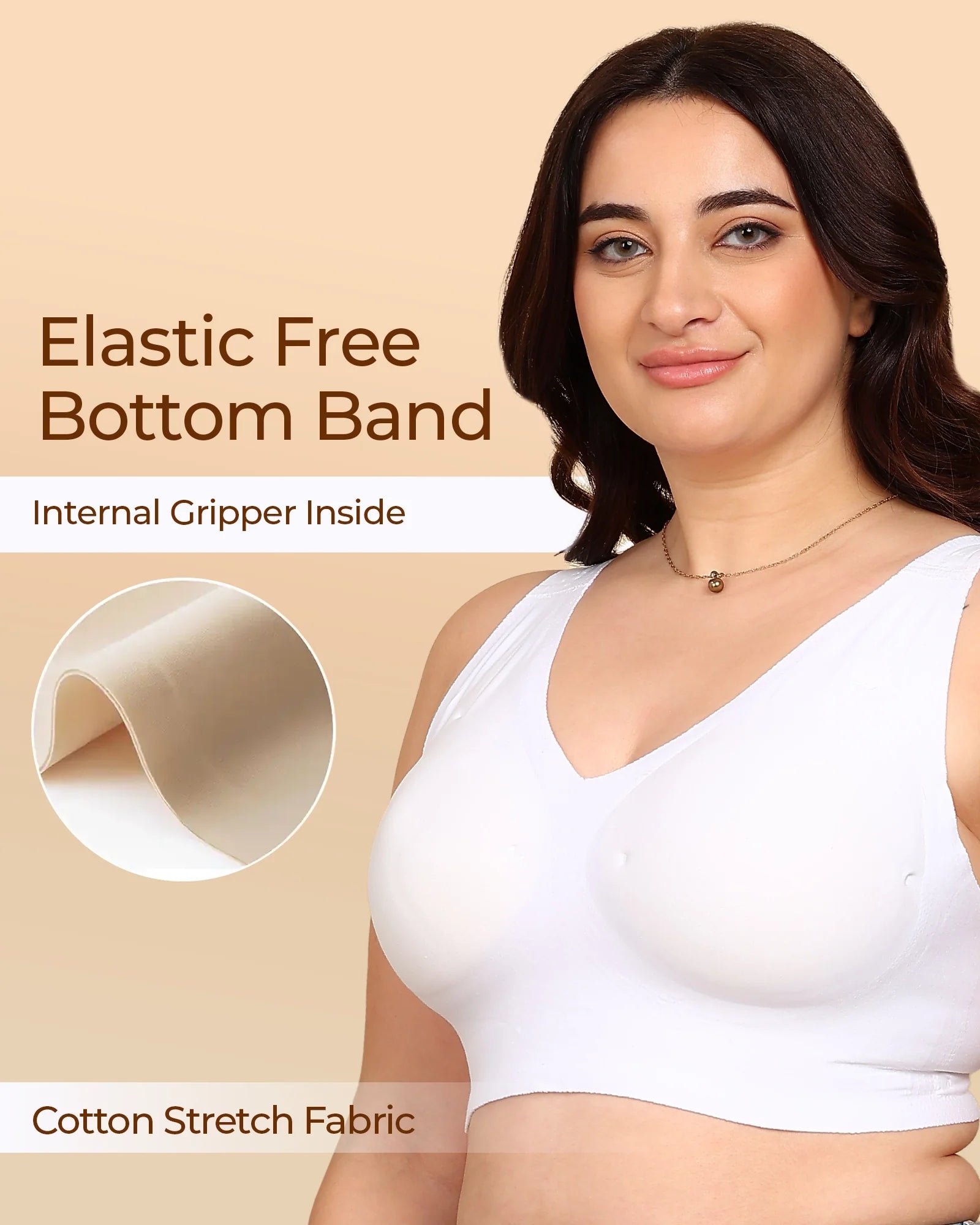 Swanz  Bonded Breathable Cotton Padded Full-Coverage Bra (SB-938)