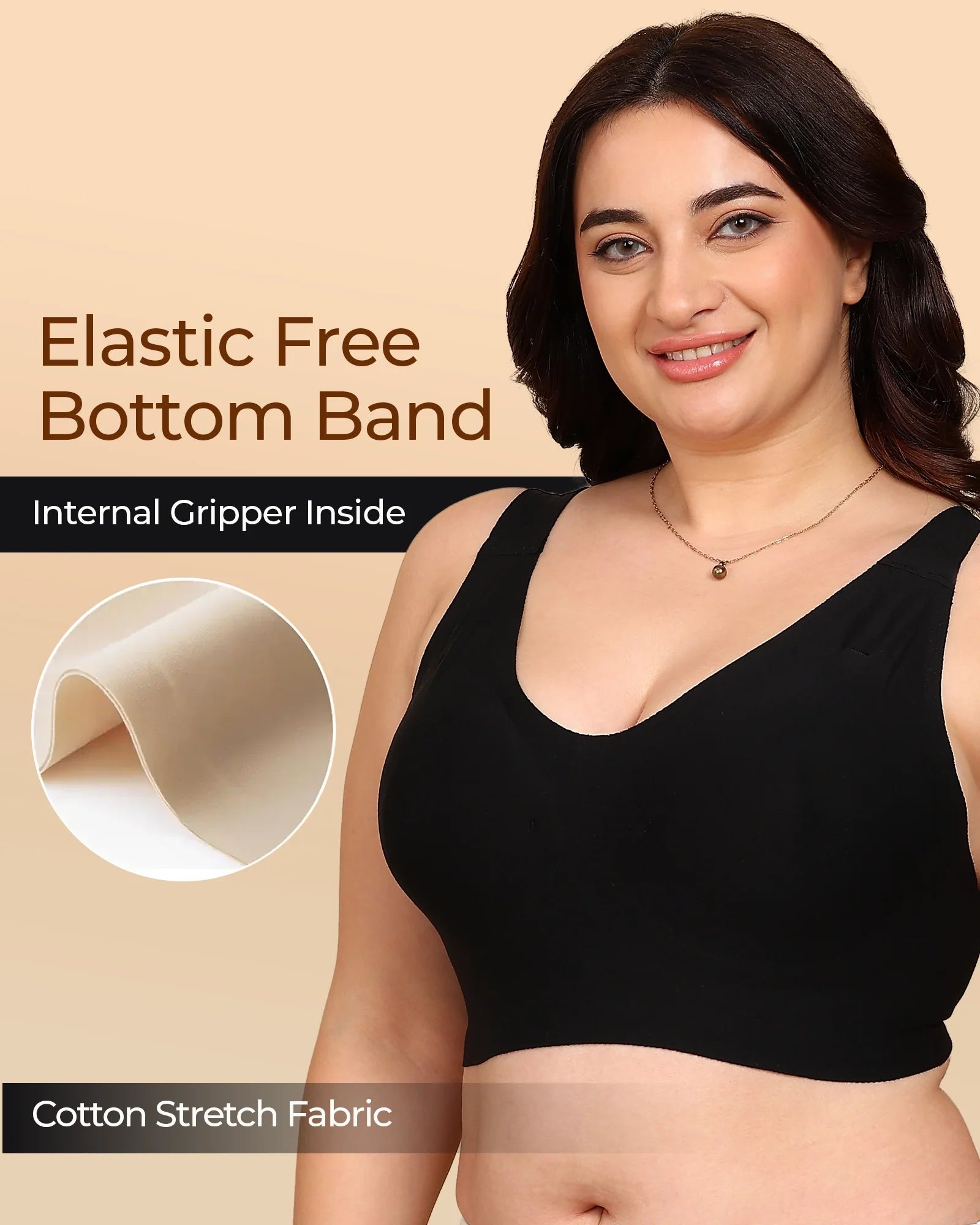 Swanz  Bonded Breathable Cotton Plus-Size Padded Full-Coverage Bra (TW-SB-918)