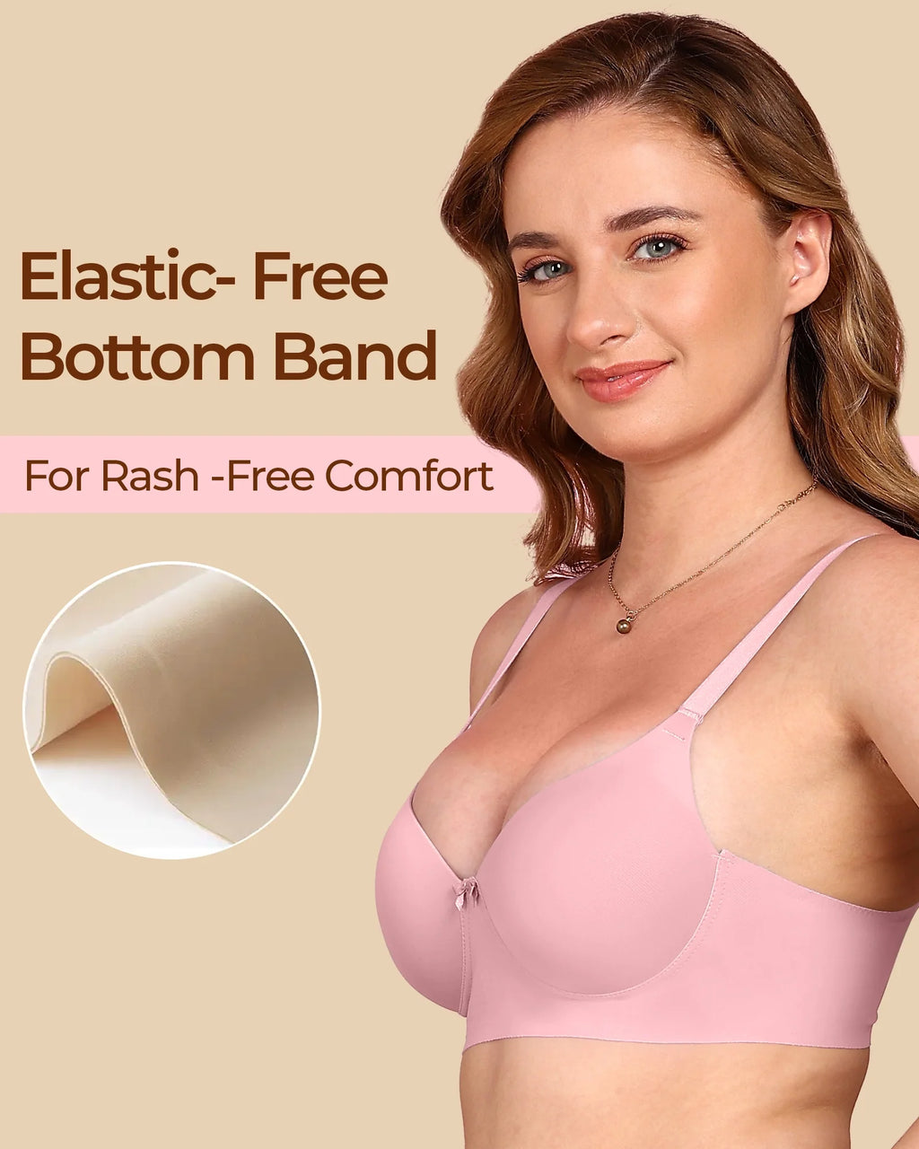 Swanz  Bonded Polyamide Push-Up 3/4 Coverage Bra (Level 3 Padding) (SB-95301)