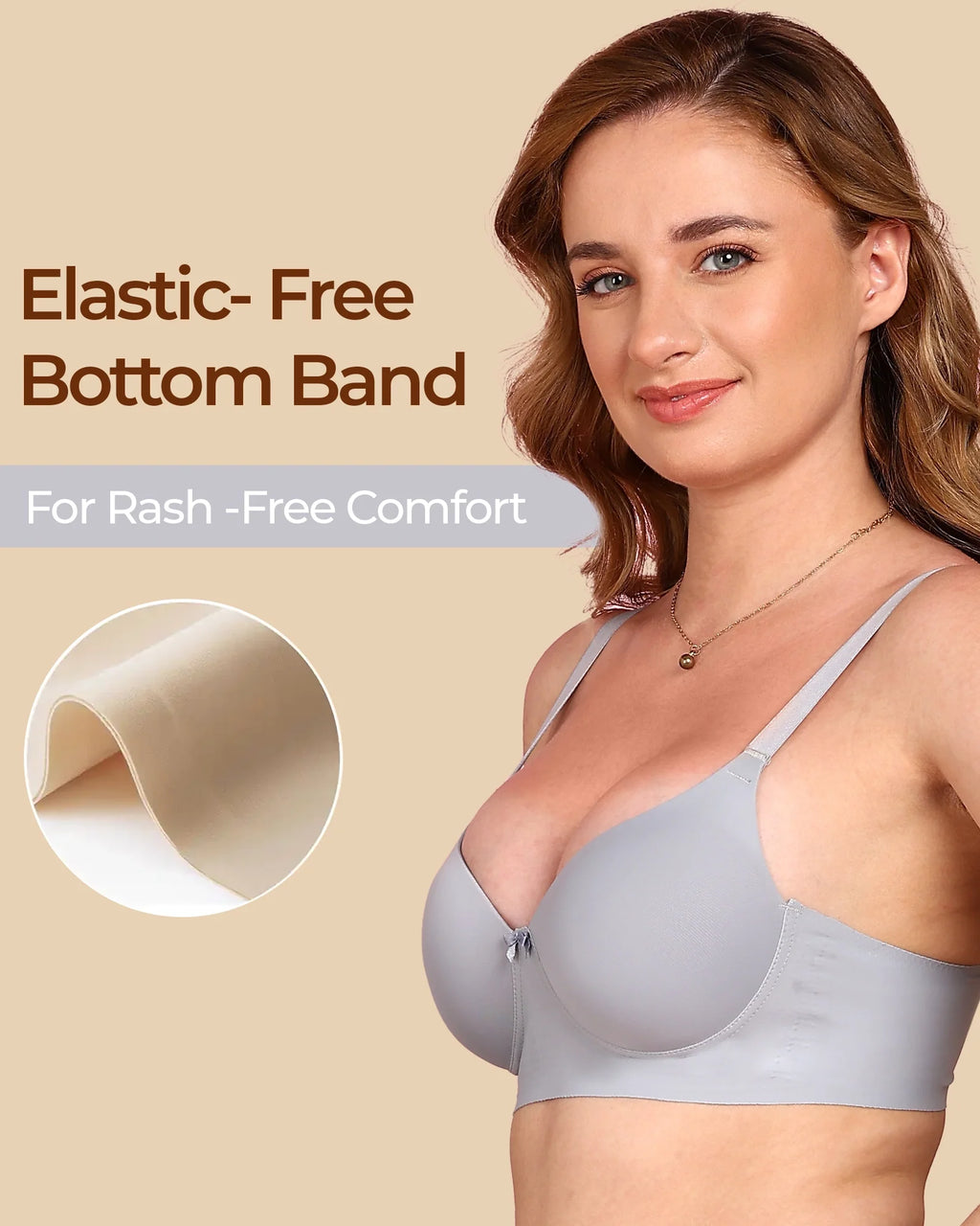 Swanz  Bonded Polyamide Push-Up 3/4 Coverage Bra (Level 3 Padding) (SB-95301)