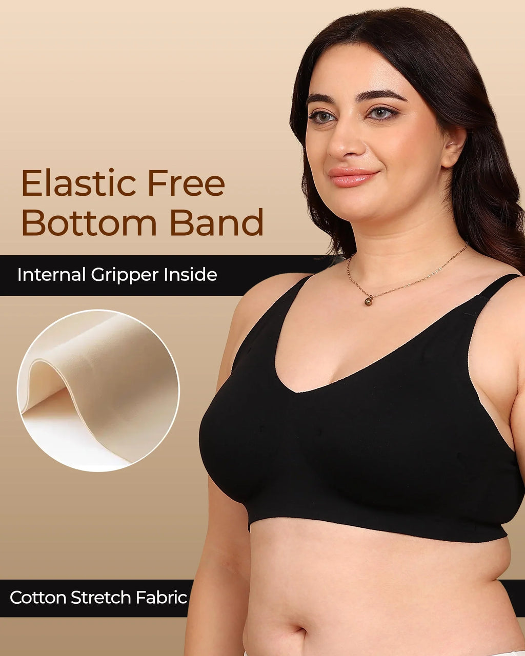 Swanz  Bonded Breathable Cotton Padded Full-Coverage Bra (SB-938)