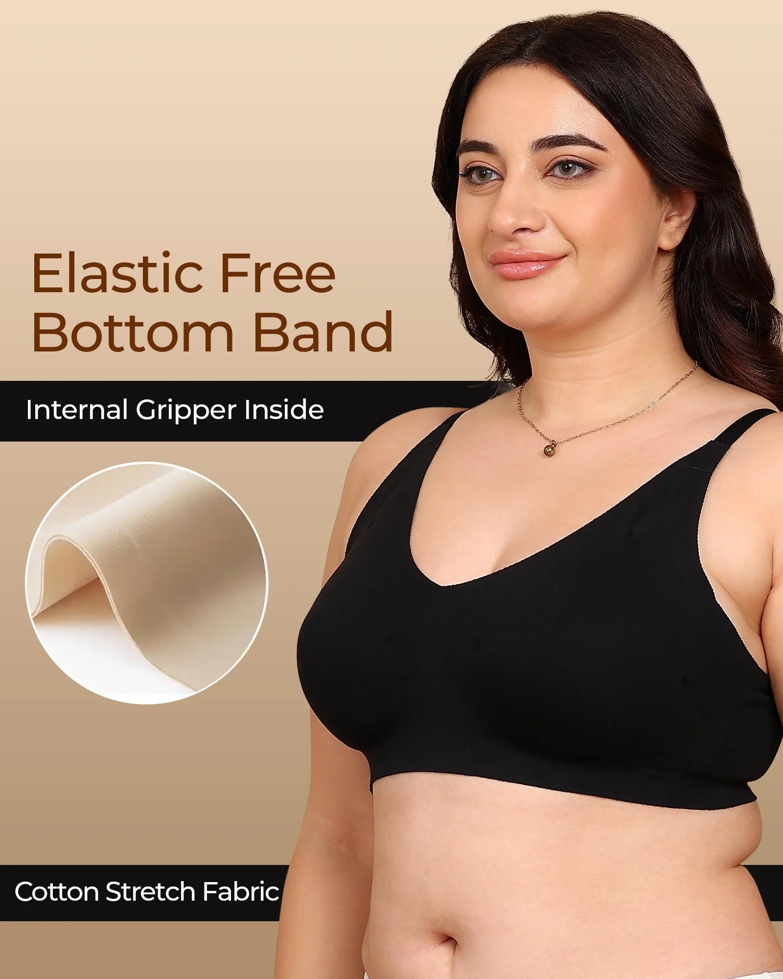 Swanz  Bonded Breathable Cotton Padded Full-Coverage Bra (SB-938)