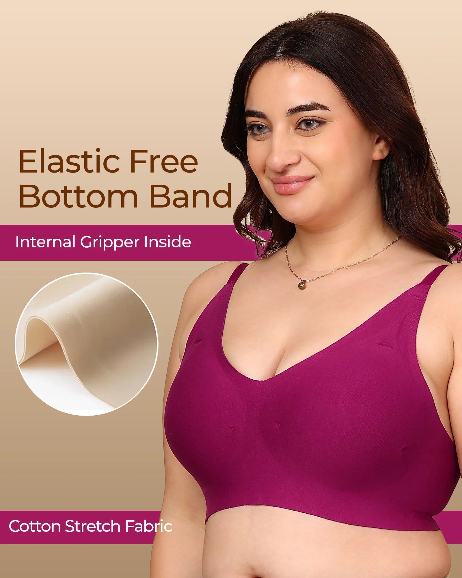 Swanz  Bonded Breathable Cotton Padded Full-Coverage Bra (SB-938)