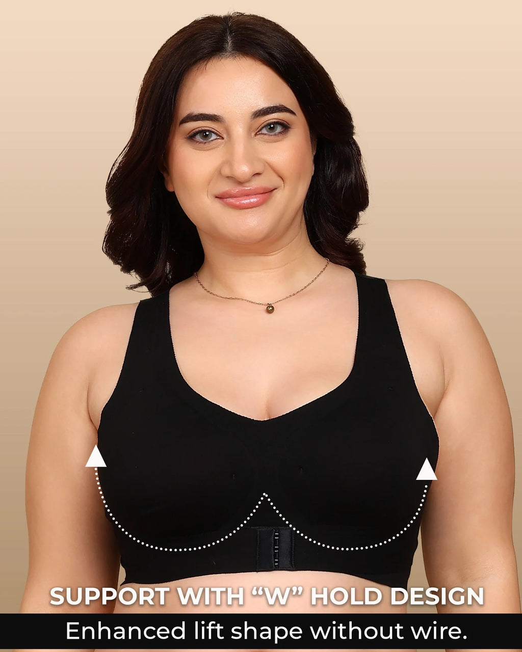 Swanz  Bonded Breathable Cotton Padded Gym Bra with Posture Support (SB-997)