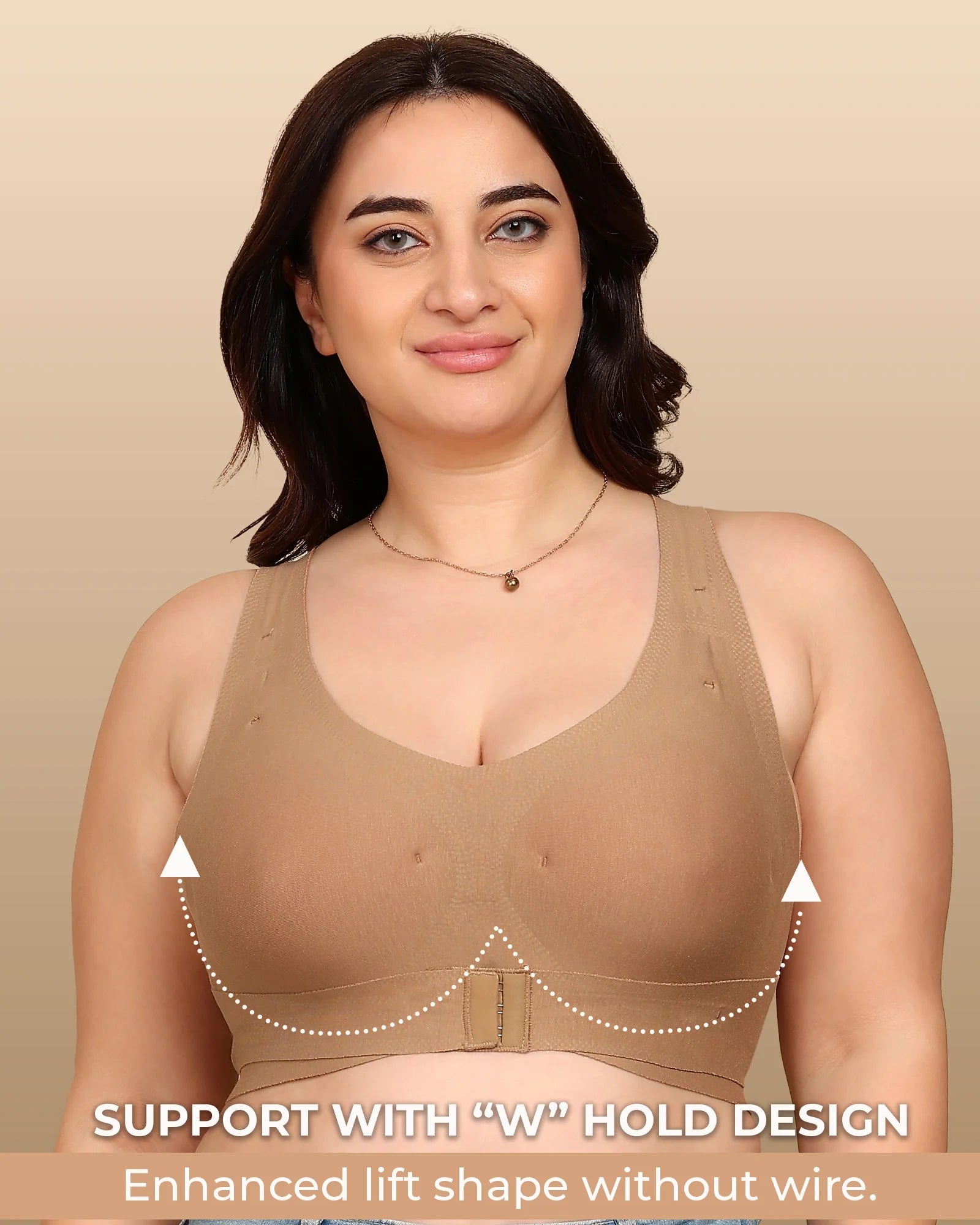 Swanz  Bonded Breathable Cotton Padded Gym Bra with Posture Support (SB-997)