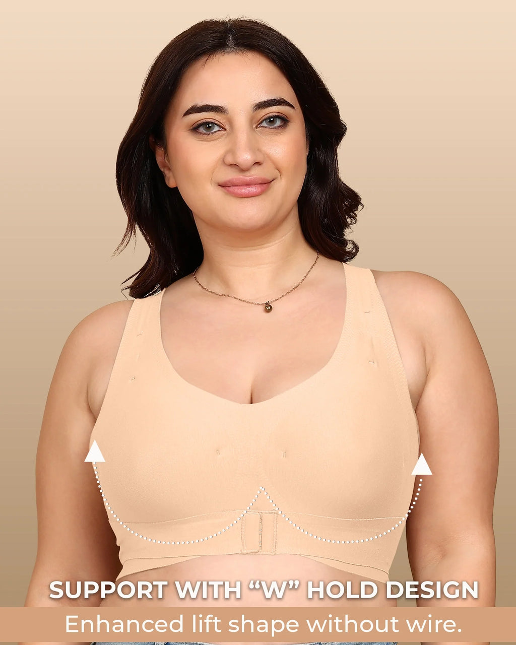 Swanz  Bonded Breathable Cotton Padded Gym Bra with Posture Support (SB-997)