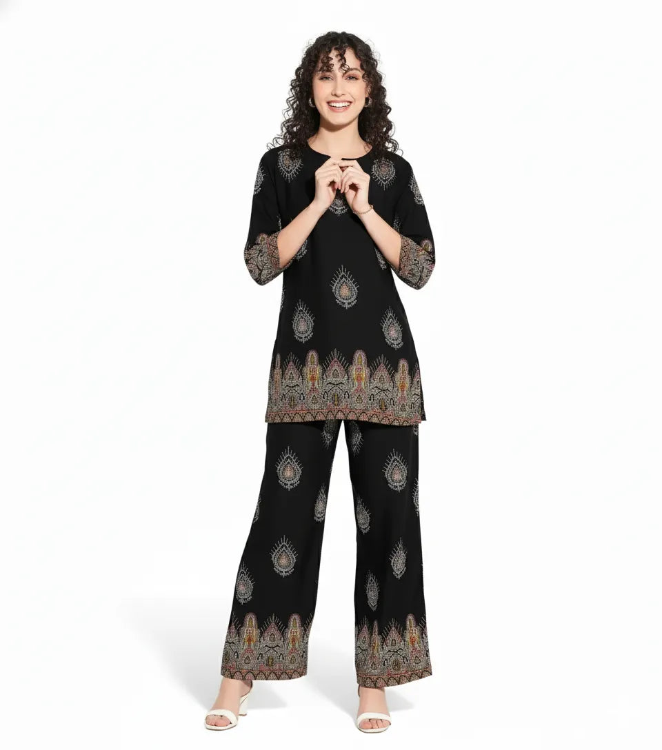 Arolisa  Women’s Premium Rayon Printed Night Suit Set – Soft, Stylish & Ultra-Comfortable Loungewear