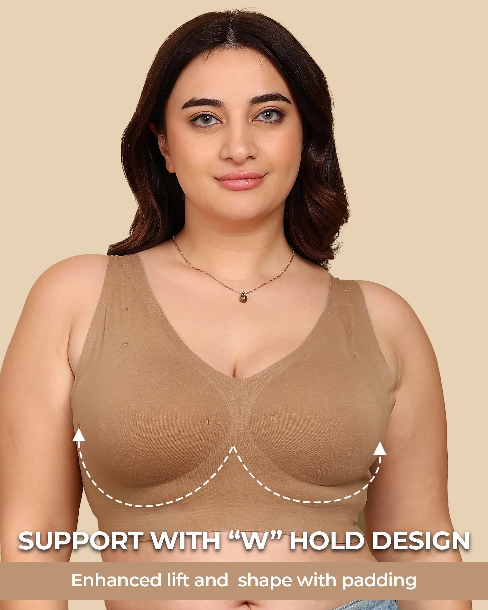Swanz  Bonded Breathable Cotton Padded Full-Coverage Bra (SB-938)