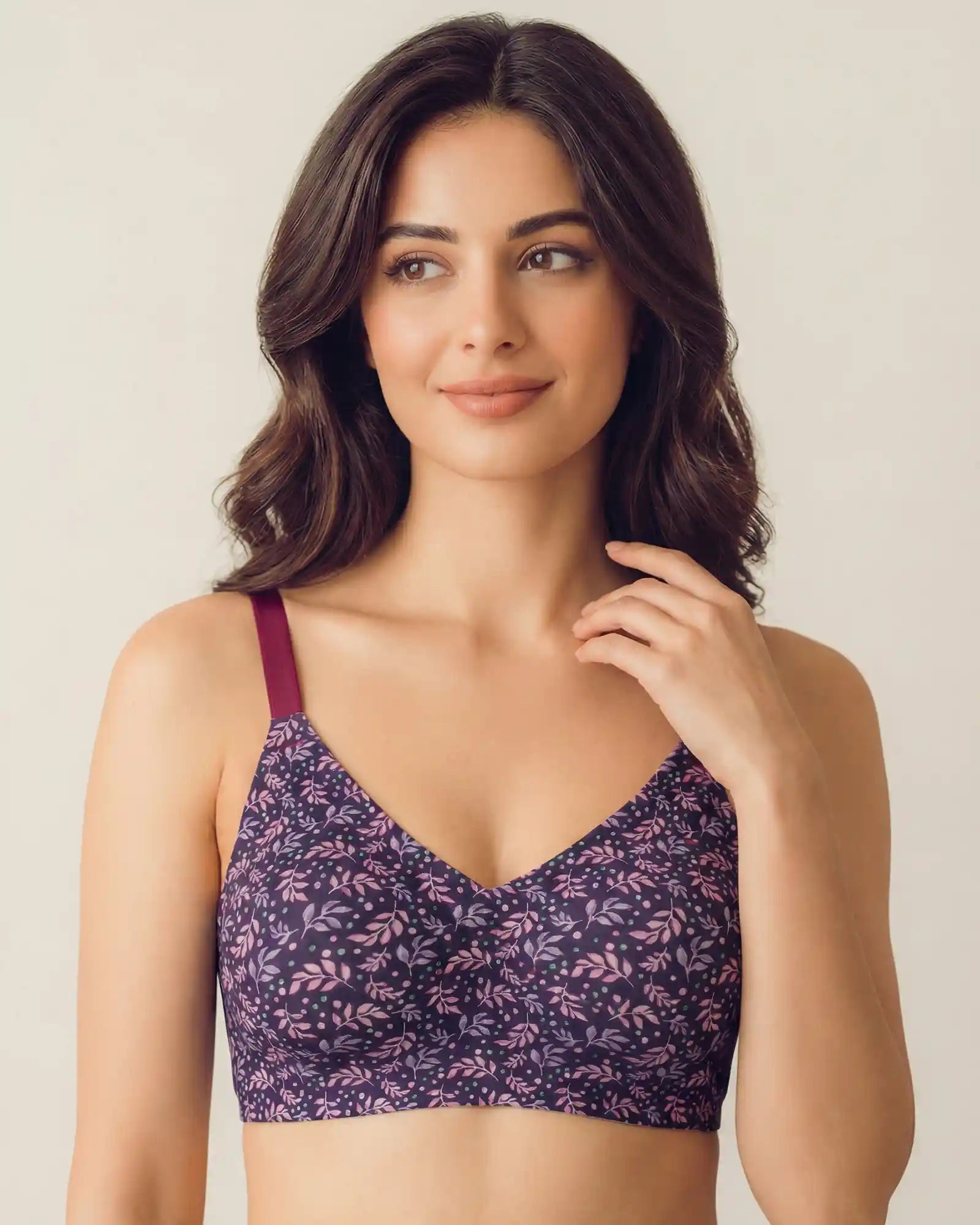Polyamide Padded Printed Bonded Bra (SB-6826 PR)